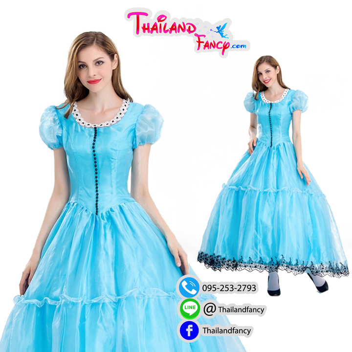 ชุดแฟนซีผู้หญิงสำหรับเช่า เช่าชุดแฟนซีอลิซ อิน วันเดอร์ แลนด์ ชุด Alice in Wonderland Costume ชุดคอสเพลย์อลิส