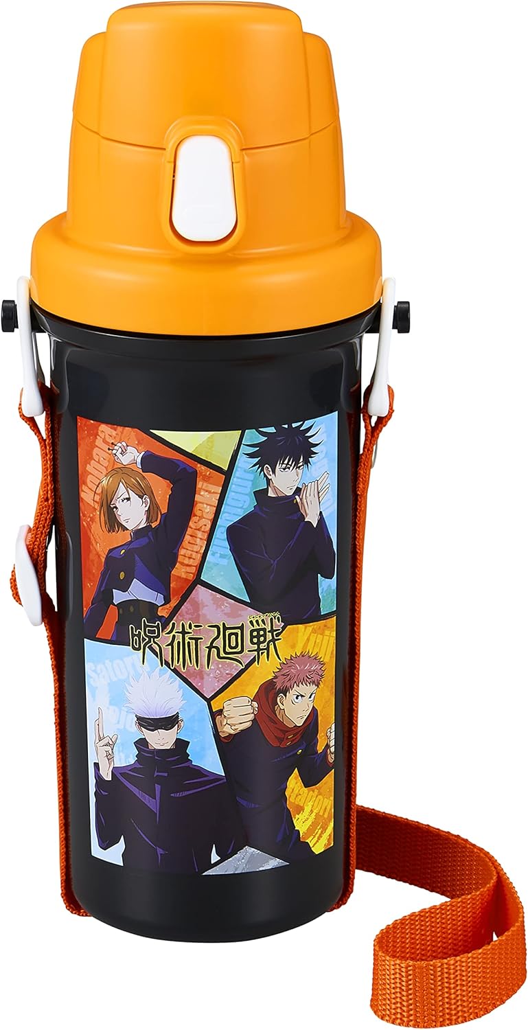 BANDAI กระติกน้ำ แบบยกดื่ม มหาเวทย์ผนึกมาร ของแท้จากญี่ปุ่น Jujutsu Kaisen โกะโจ ซาโตรุ Magical Warfare Direct Drinking Water Bottle 600 ml MADE IN JAPAN