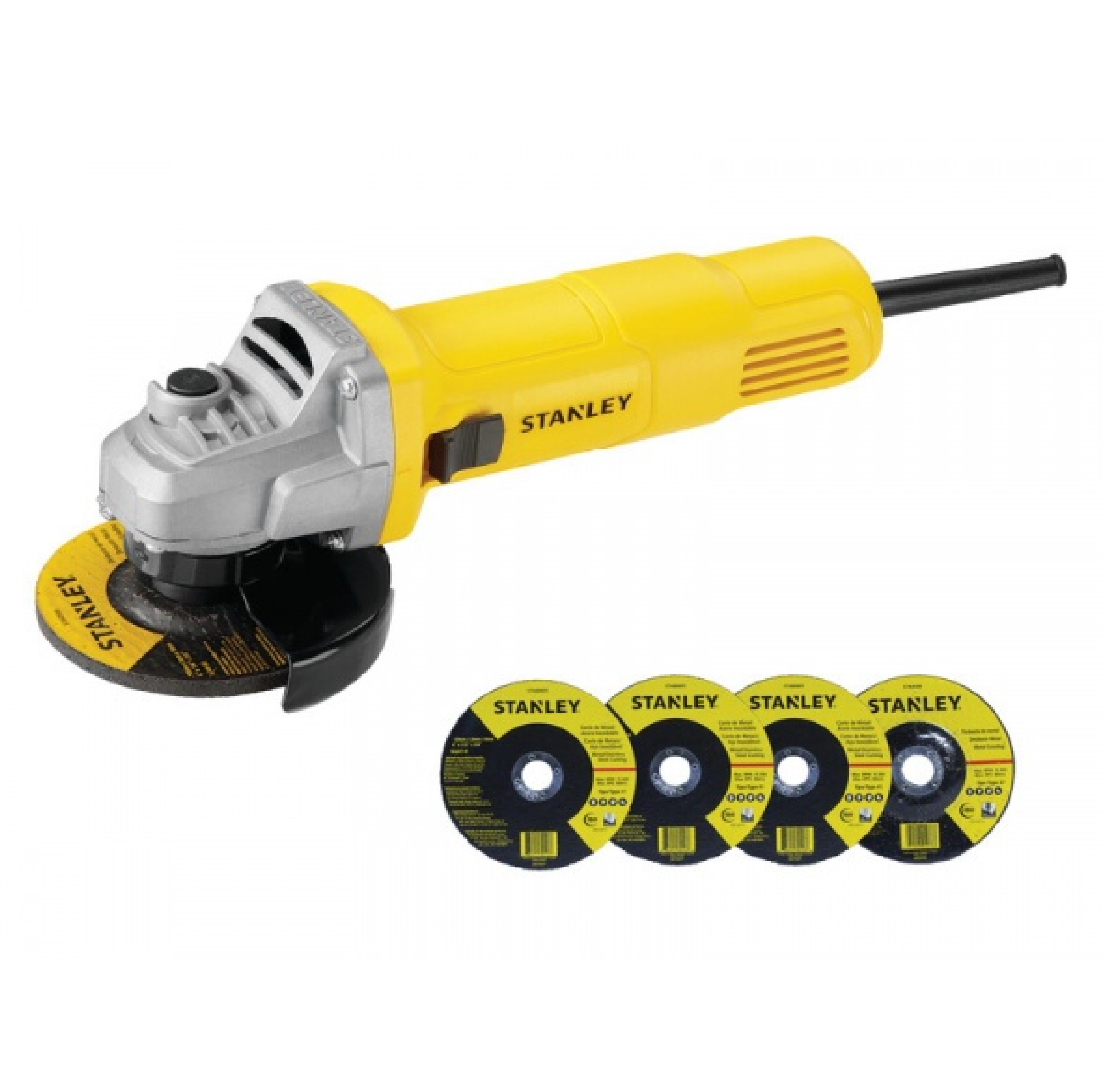 STANLEY เครื่องเจียร 4 นิ้ว รุ่นสลิม 620W รุ่น SG6100A-B1 แถมใบเจียรใบตัดรวม 4 ใบ