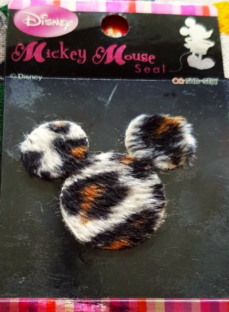Mickey mouse logo seal แผ่นมิกกี้เม้าส์ ไดคัท (ผ้า) sin-star ของแท้จากญี่ปุ่น Size : 4.5 cm