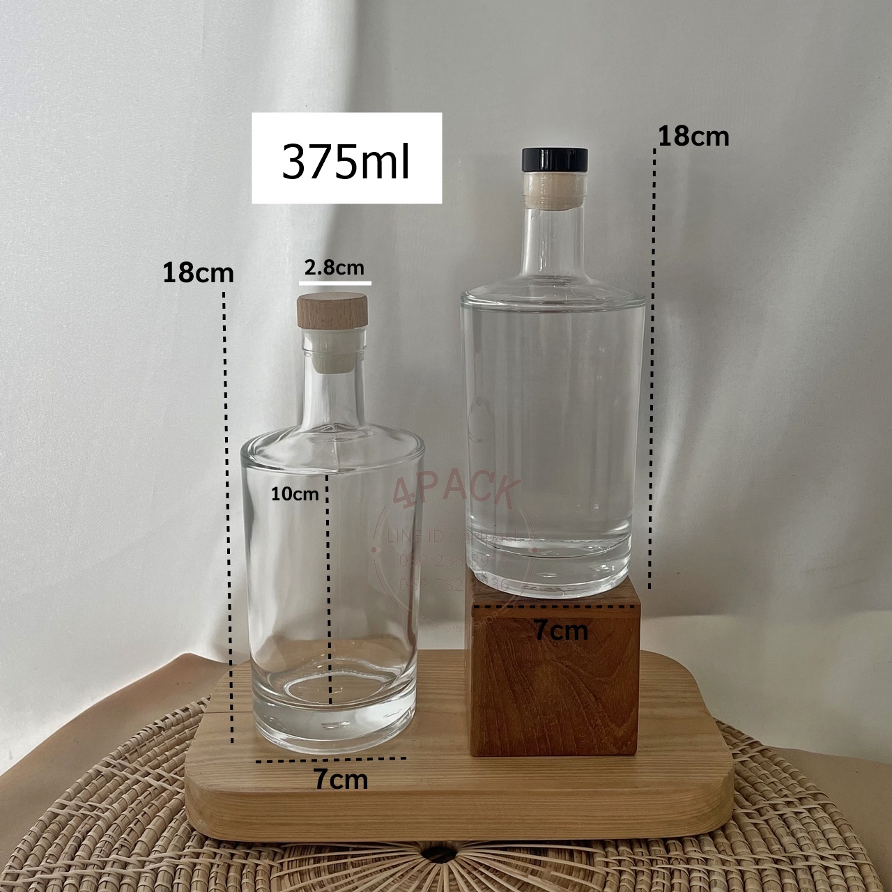 พรีออเดอร์เท่านั้น(กล่องละ35ใบ)ขวดแก้ว375ml รุ่นNEO(นีโอ) +ฝาจุก