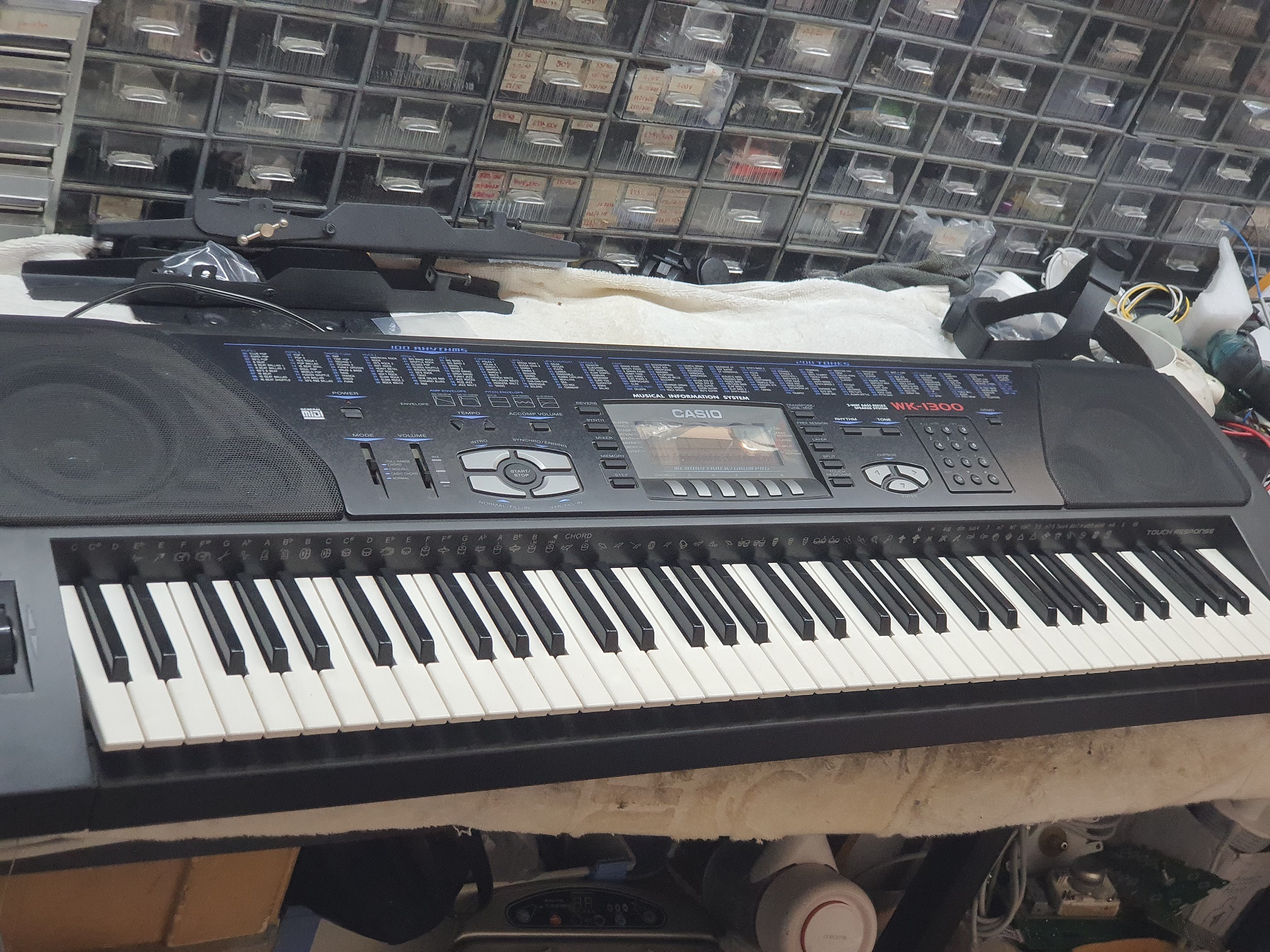 ซ่อมเปียโนคีย์บอร์ด ยี่ห้อ Casio รุ่น CTK-1300 อาการเปิดไม่ติด