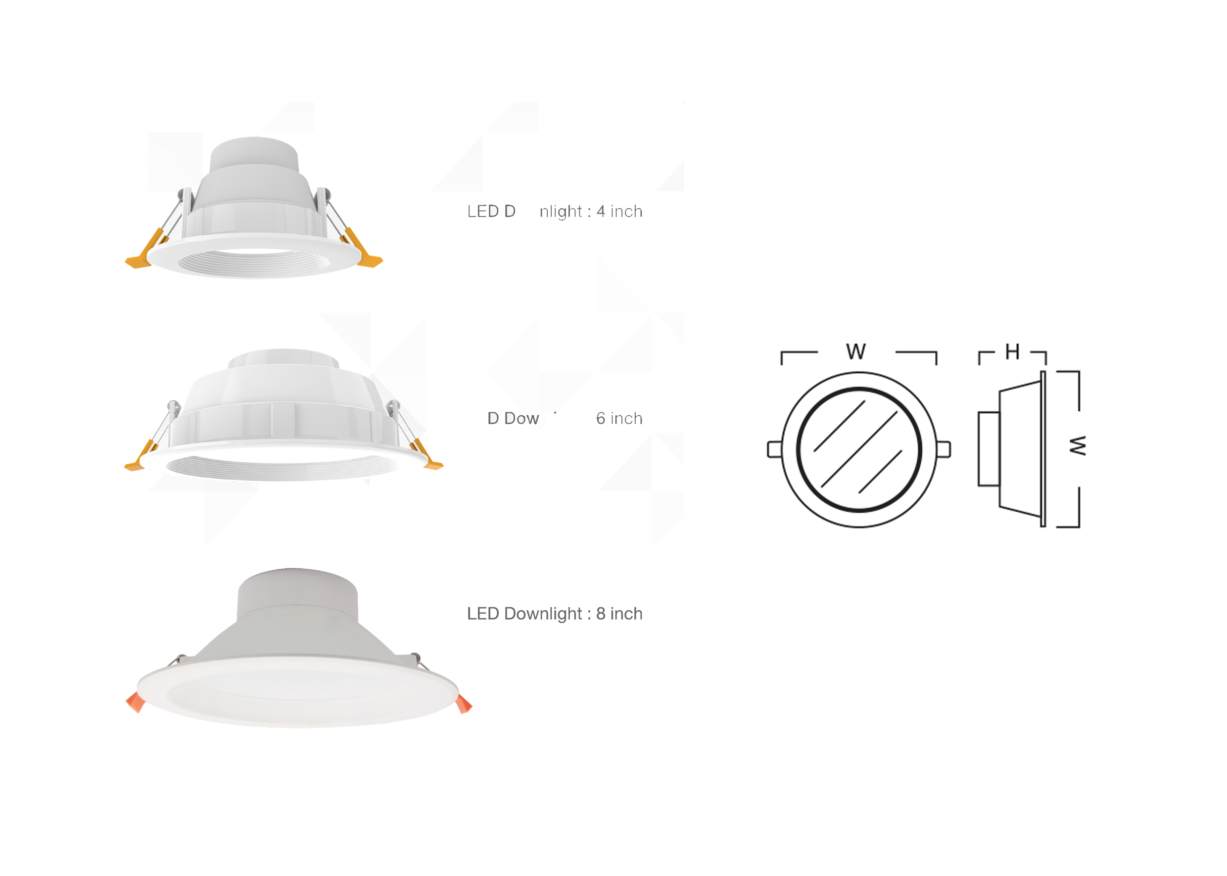 โคมไฟ LED DOWNLIGHT SMD 8W ,15W ,20W GATA
