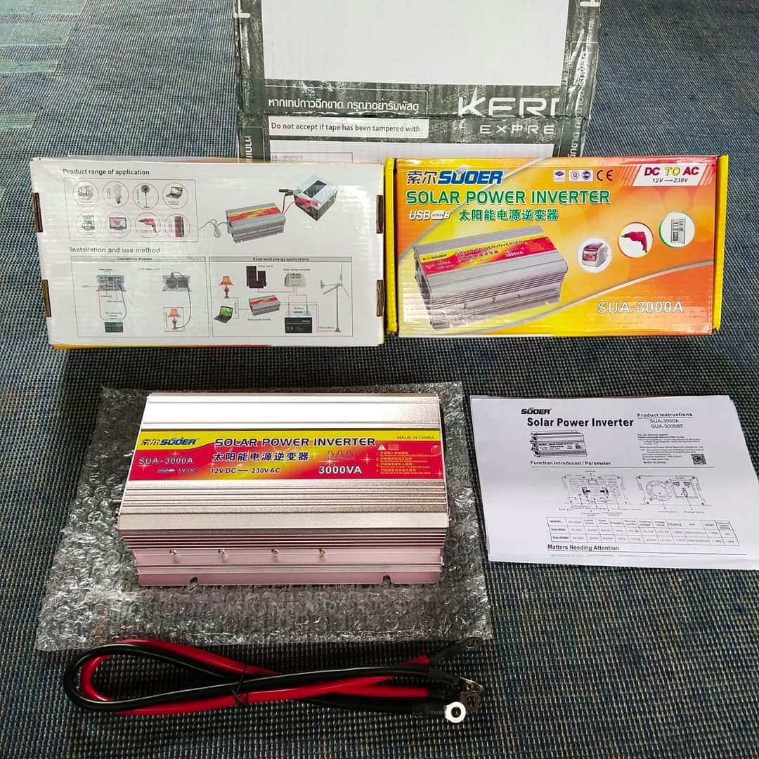 อินเวอร์เตอร์ แปลงไฟ 12V เป็น 220V ขนาด 3,000W