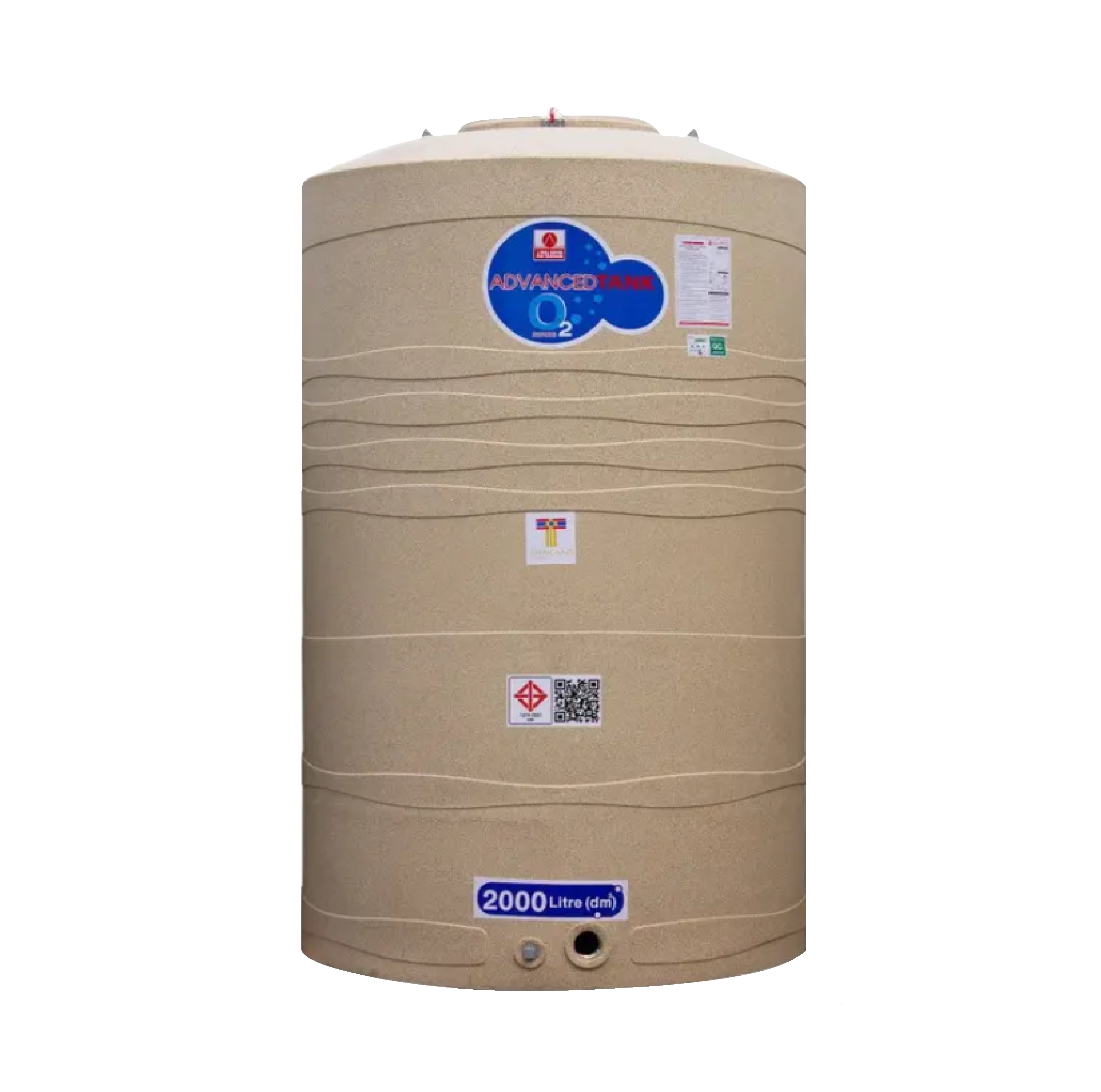 ADVANCE ถังเก็บน้ำบนดิน 2000L รุ่น O2S คละสี