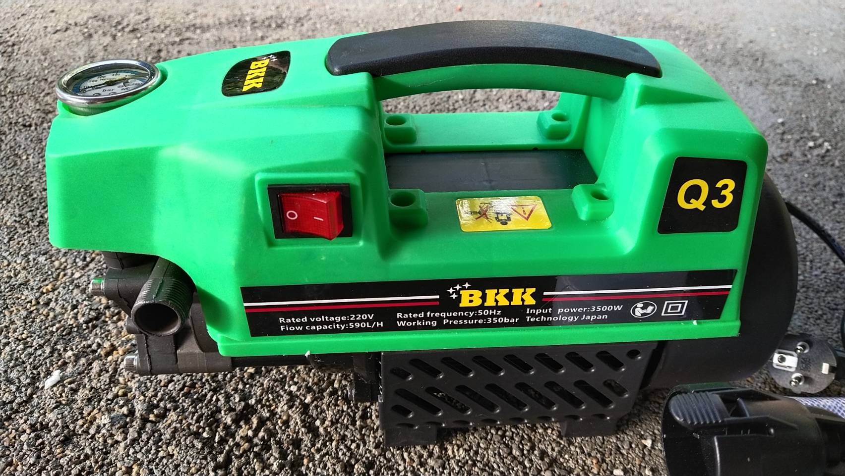 เครื่องฉีดนํ้าแรงดันสูง ยี่ห้อ BKK งาน Japan แท้ความแรง 350 บาร์