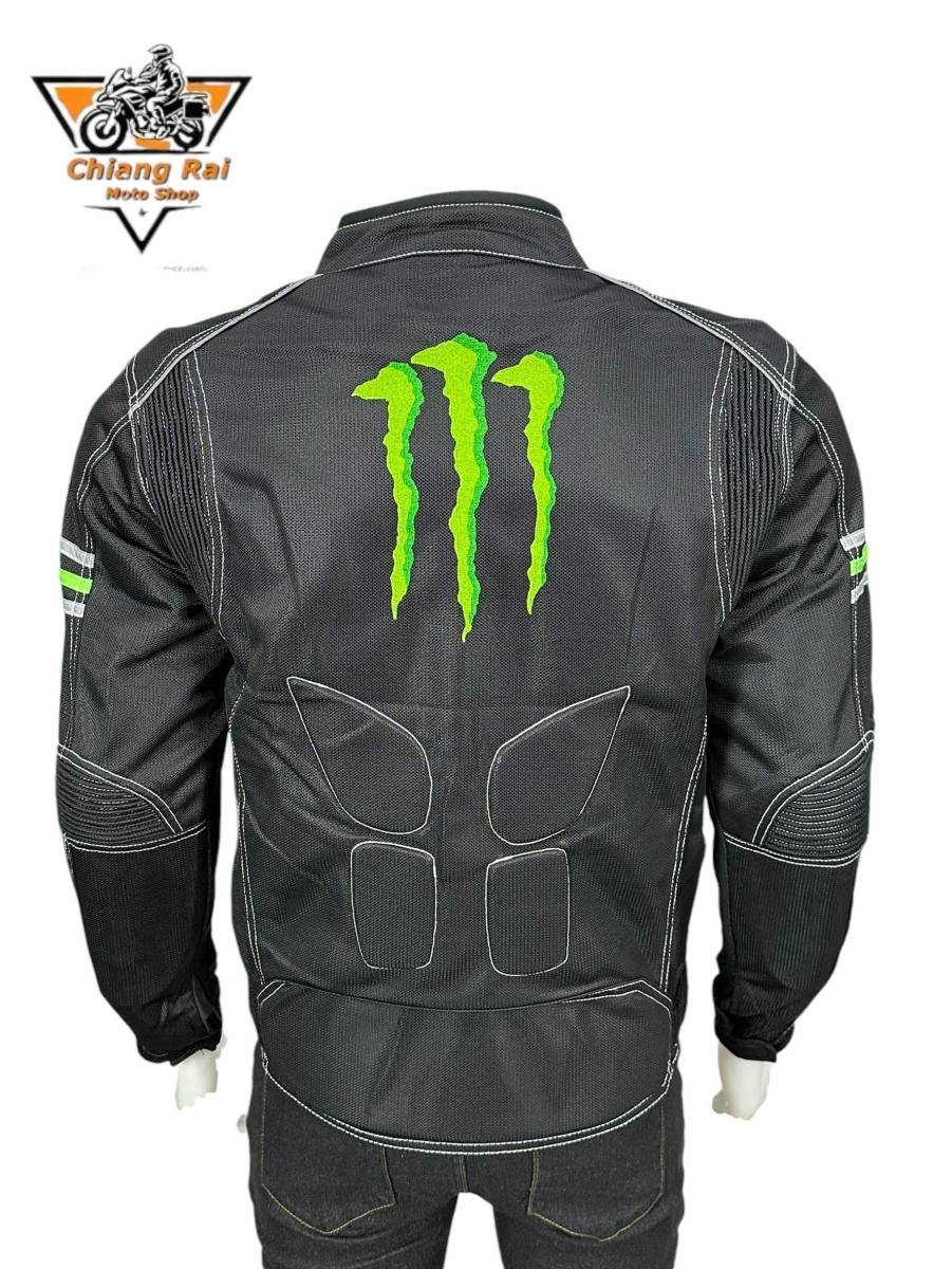 เสื้อขี่มอเตอร์ไซด์แบบ Air Flow (ดำ-เขียว) เบอร์ XL : อก 44" ยาว 26" (Air Flow)