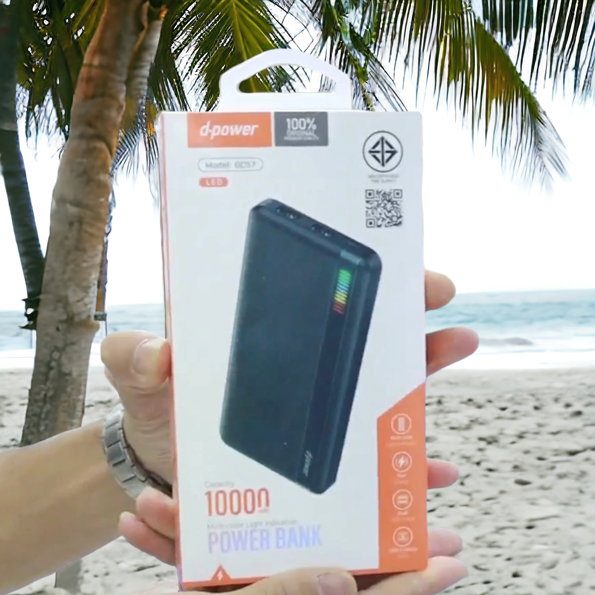 แบตสำรอง ยี่ห้อ d-power รุ่น GC-57 (10,000 mAh)