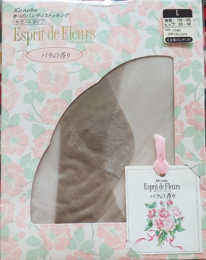 ถุงน่อง Kanebo Esprit de Fleurs จากญี่ปุ่น ถุงเท้า ถุงน่อง Size : L 90-98 cm / 155-165 cm Col.143 MADE IN JAPAN