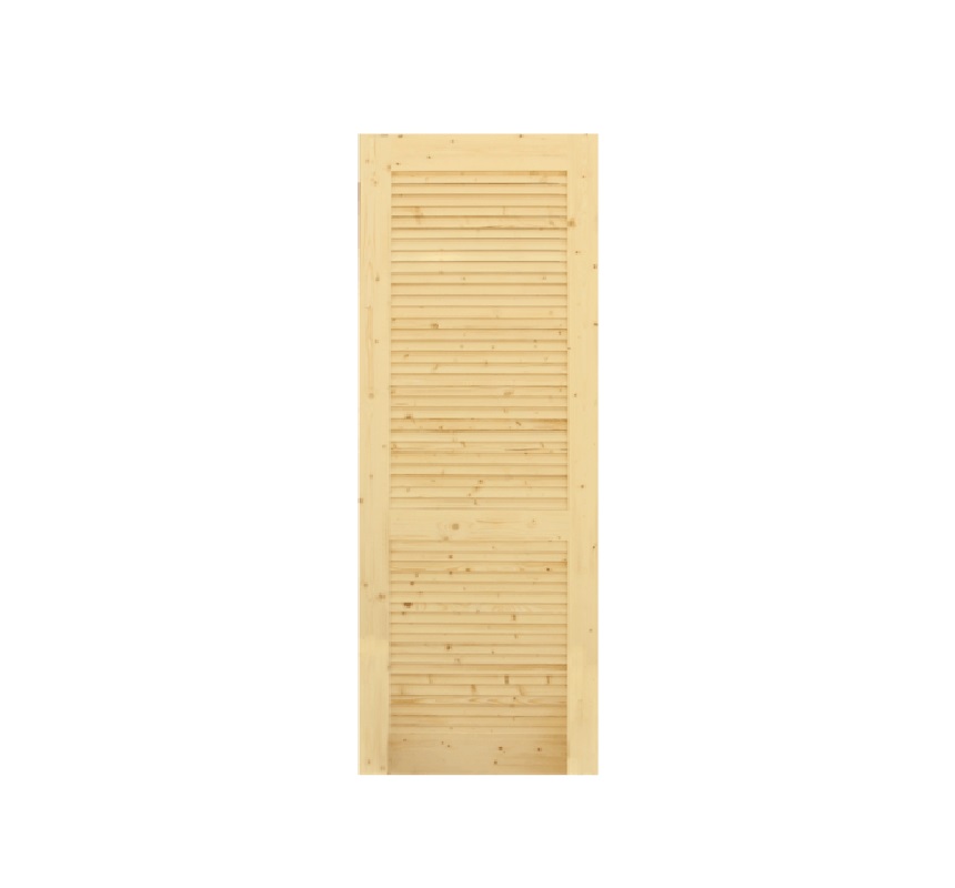 GREAT WOOD ประตูไม้สน เกล็ดเต็มบาน PW-FLD 70x200ซม.