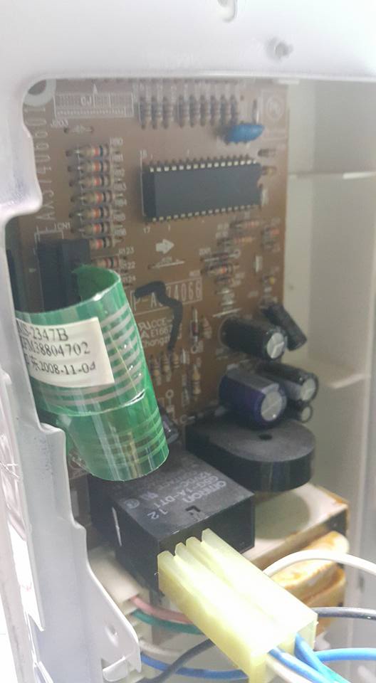 ซ่อมไมโครเวฟ ยี่ห้อ LG รุ่น MS2447BW อาการกดปุ่ม START และปุ่ม Q START ไม่ได้