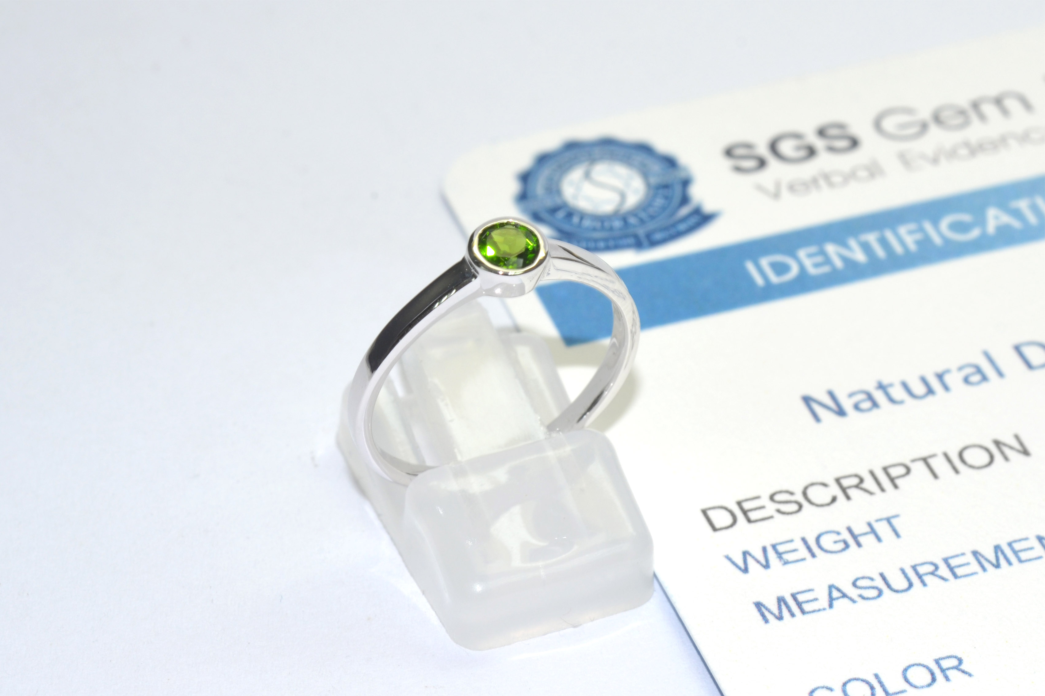 แหวนเงิน พลอยDiopside