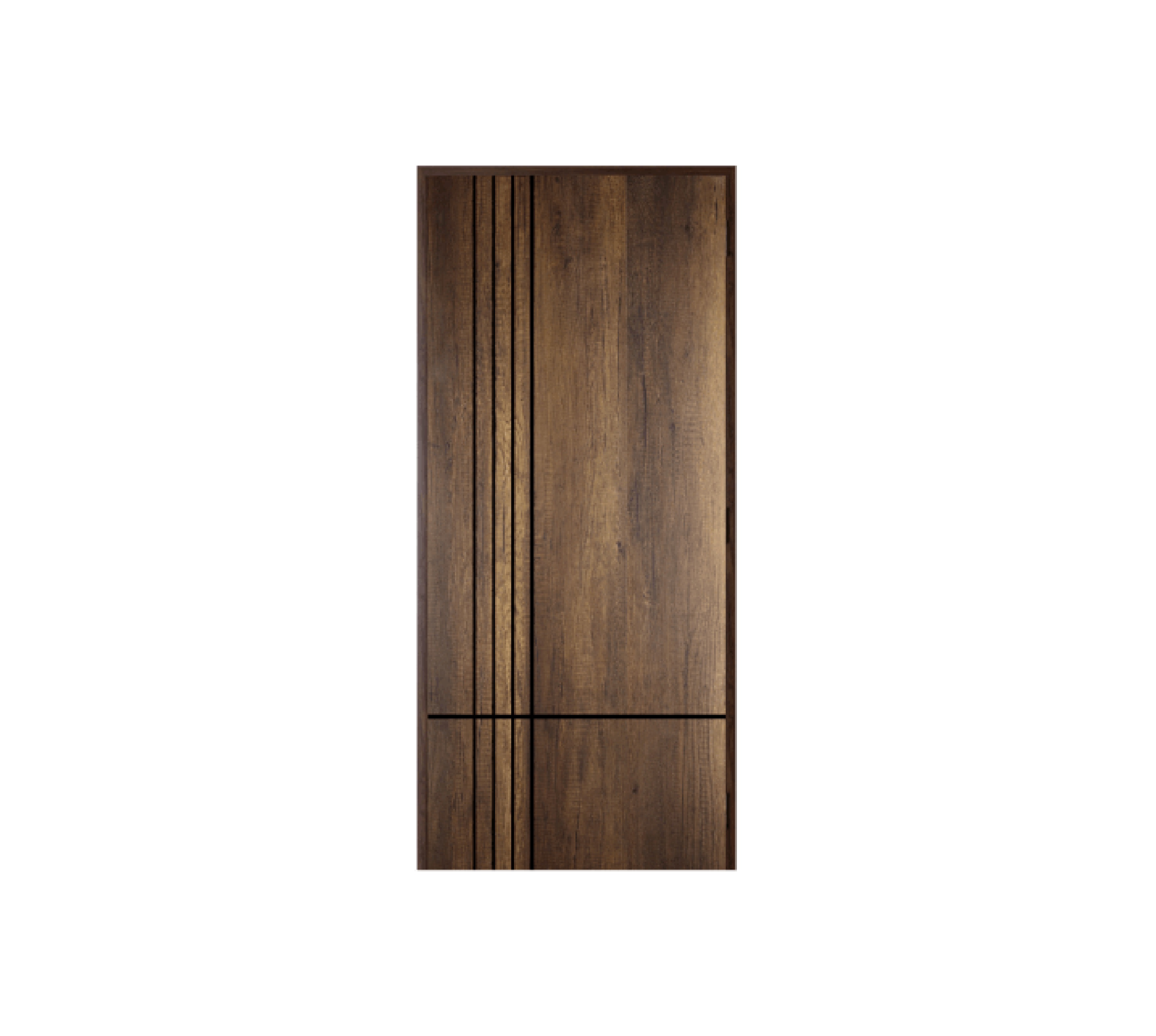 ประตูเมลามีน เซาะร่องดำพร้อมวงกบ W ME-6 80cm.x200cm. Canyon Monument Oak
