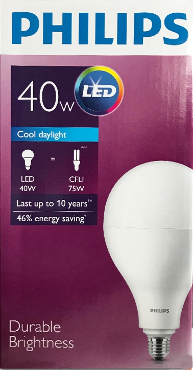 หลอดไฟ LED Bulb 40W ฟิลิปส์ Durable Brightness Daylight E27 PHILIPS