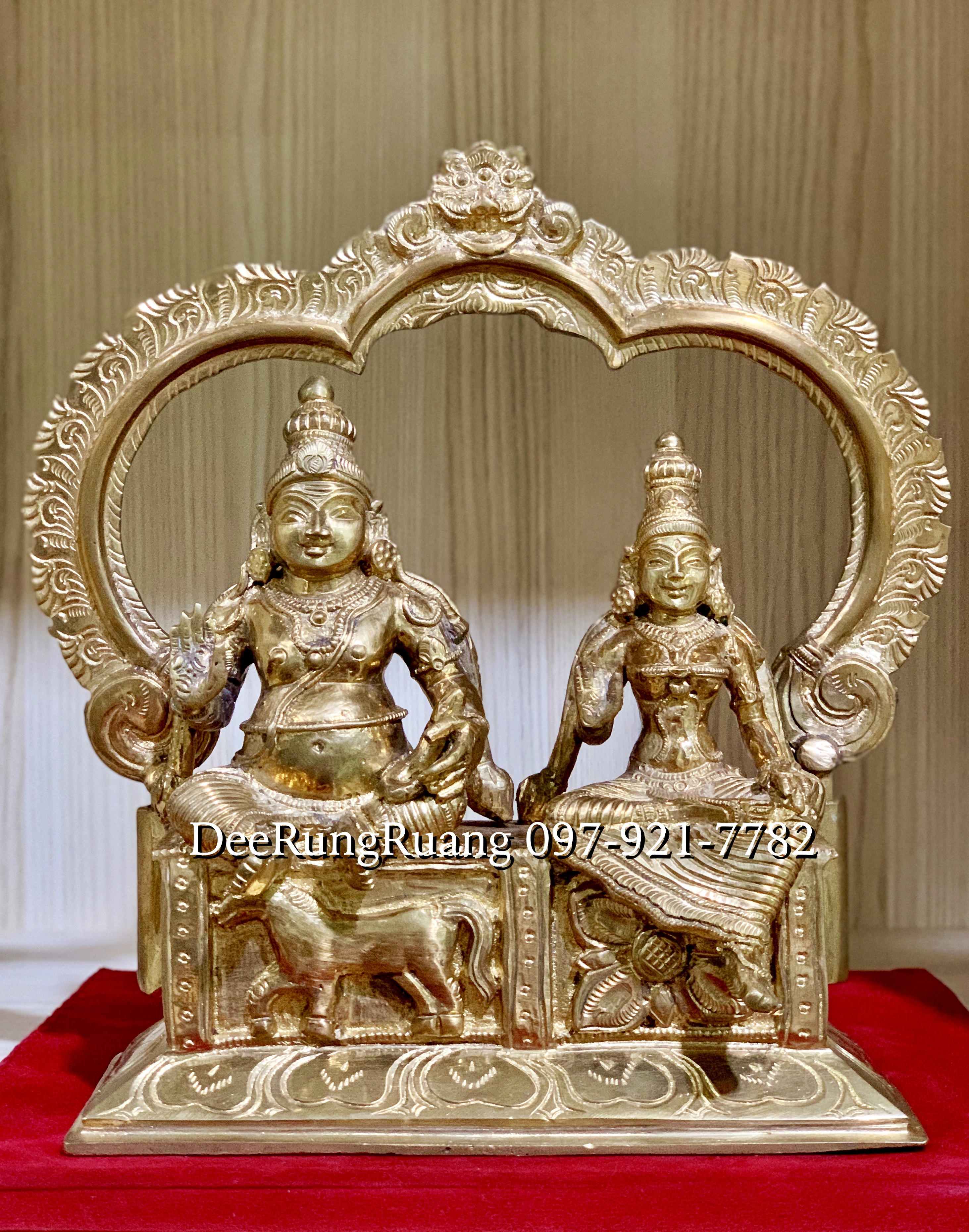 พระกุเบร่า ประทับคู่ พระแม่ลักษมี ***เนื้อสัมฤทธิ์***