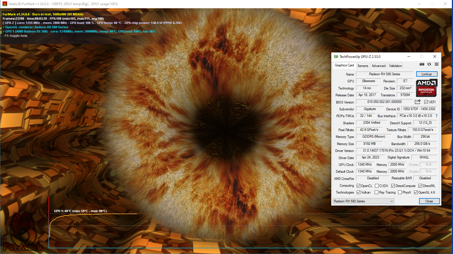 Gigabyte RX580 Gaming 8GB
