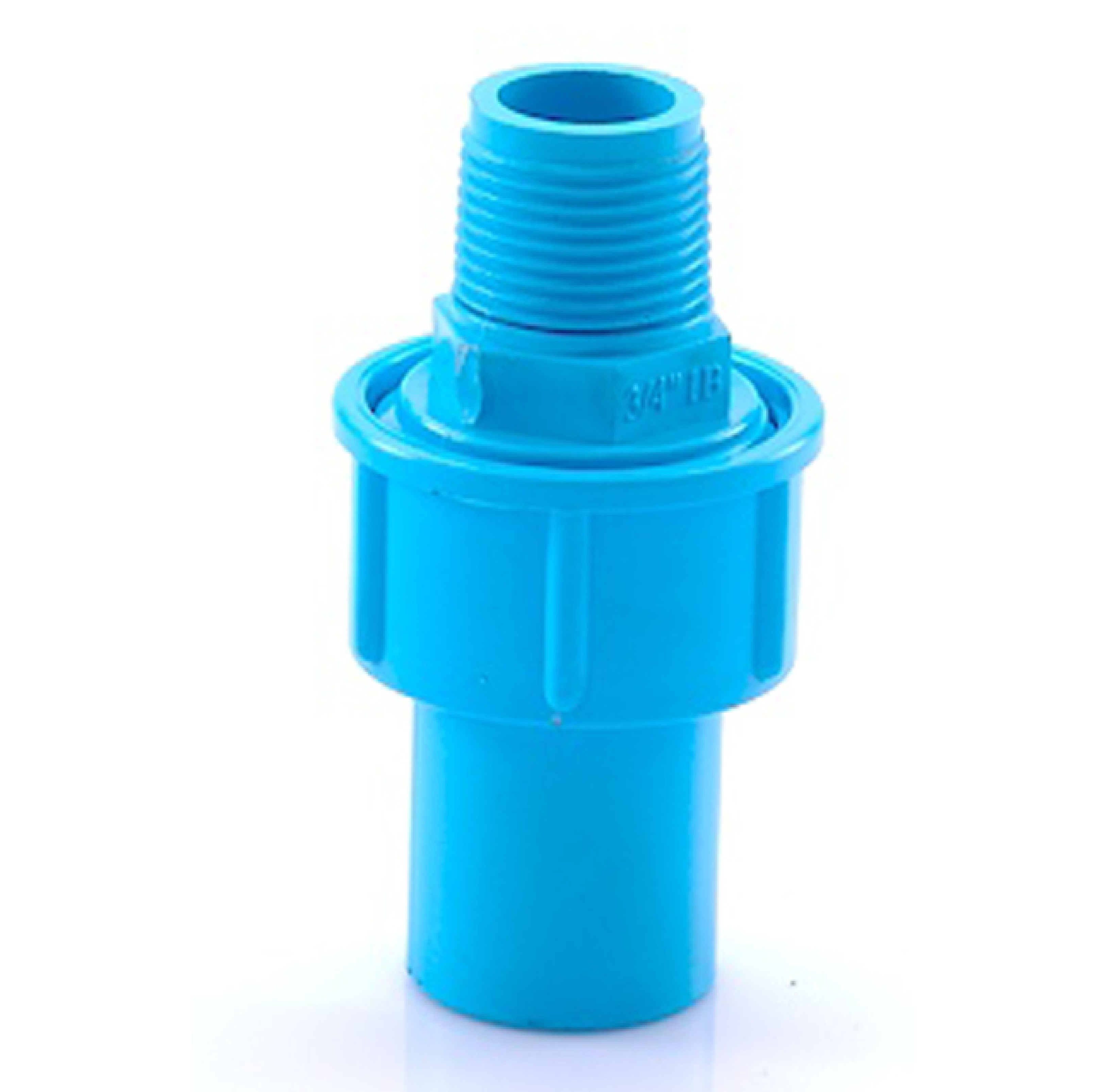 ข้อต่อยูเนี่ยนเกลียวนอก-หนา ฟ้า VALVE SOCKET UNION-WS B
