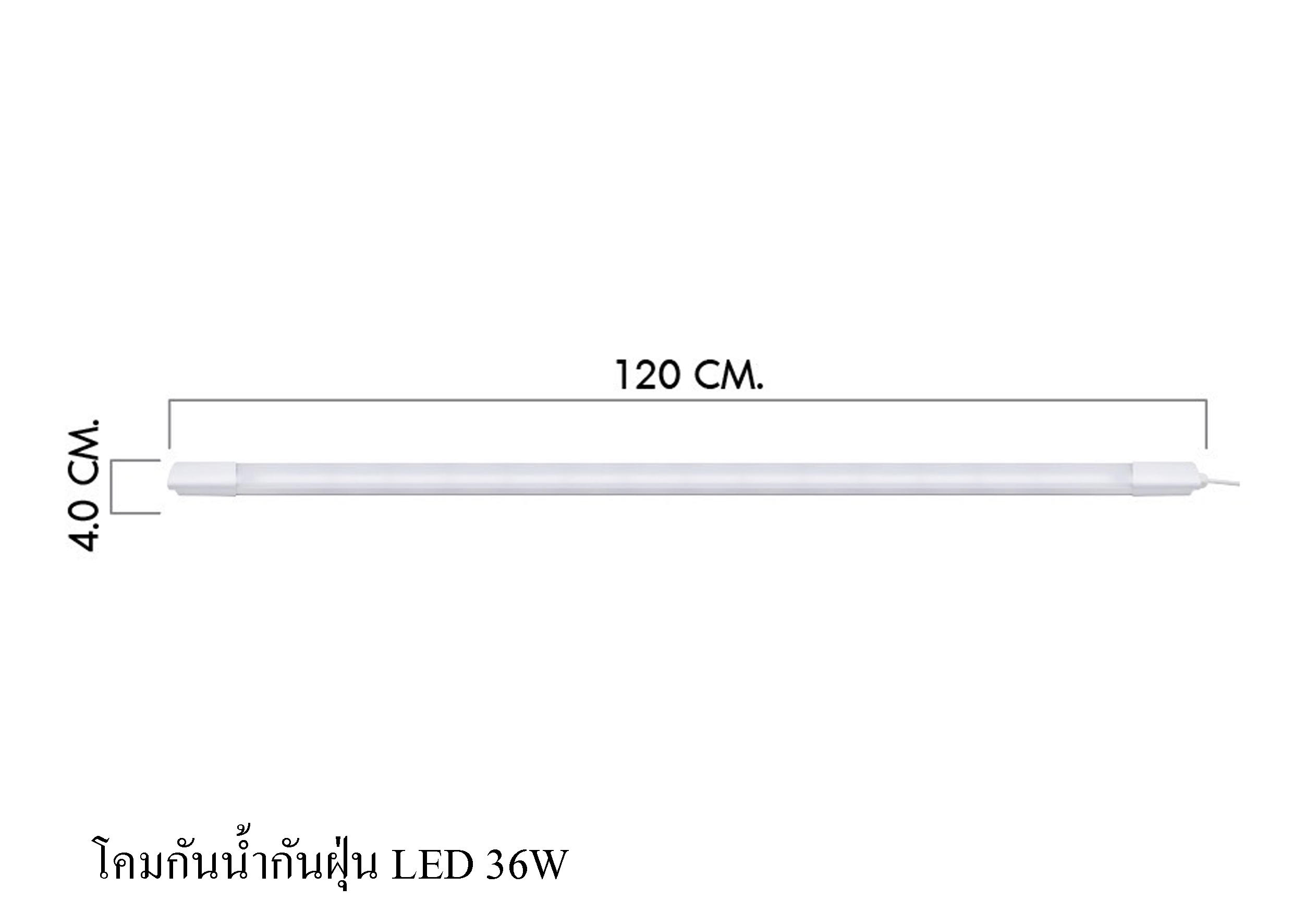 โคมกันน้ำกันฝุ่น SPICA 36W/6500K 3600lm WELLUX