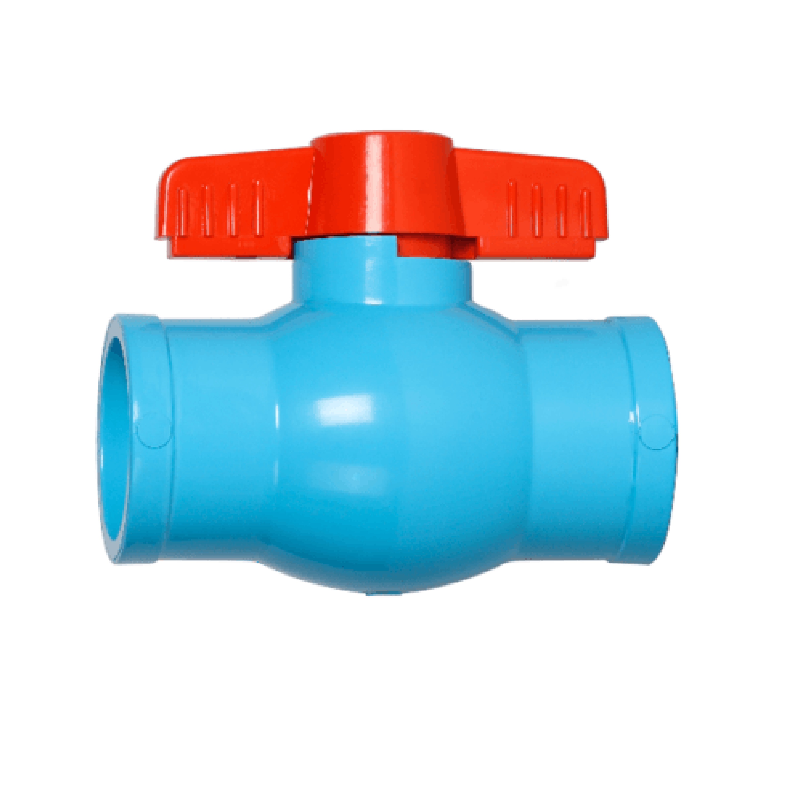 VAVO บอลวาล์วพีวีซี 1 1/2"(40) มือจับ ABS แบบสวม สีฟ้า