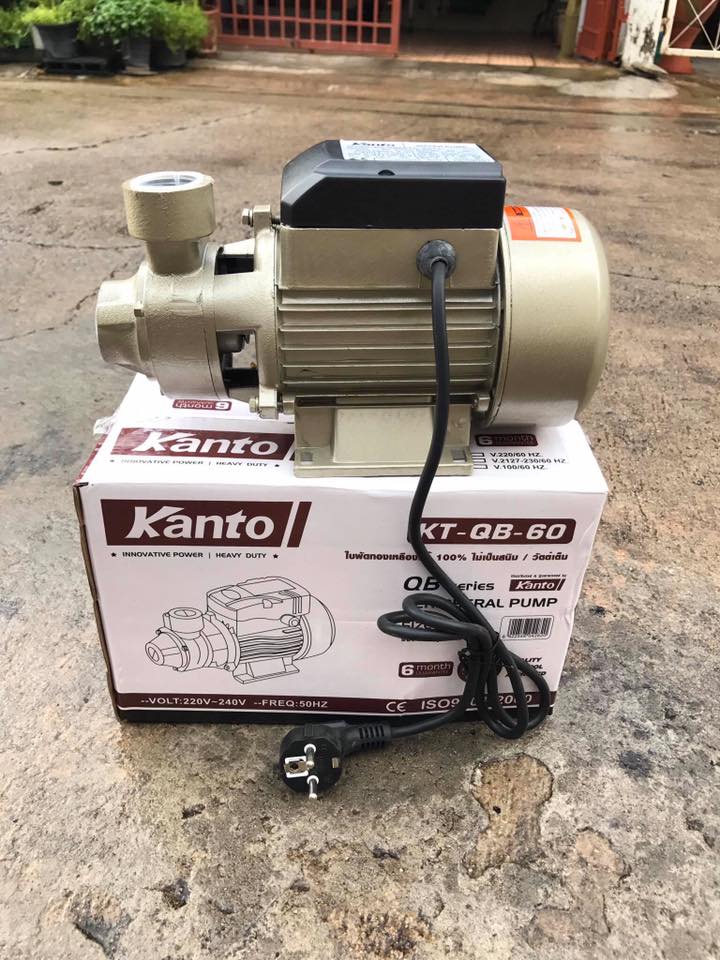 ปั๊มน้ำหอยโข่ง ยี่ห้อ Kanto รุ่น KT-QB-60 ทรงหน้าหมู