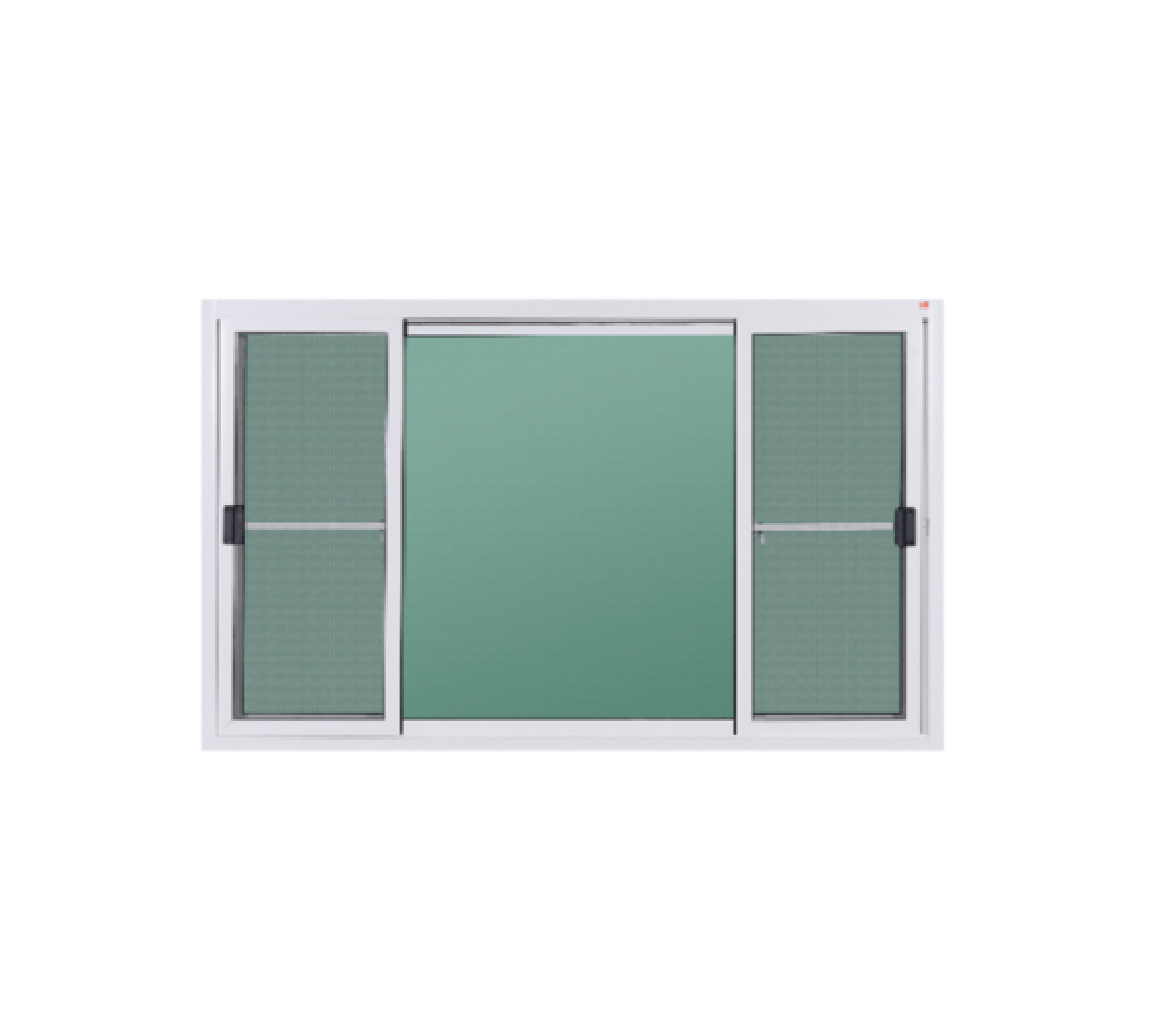 A PLUS หน้าต่างอะลูมิเนียม บานเลื่อน SFS(D) A-WS/003 180x110ซม. สีขาว พร้อมมุ้ง