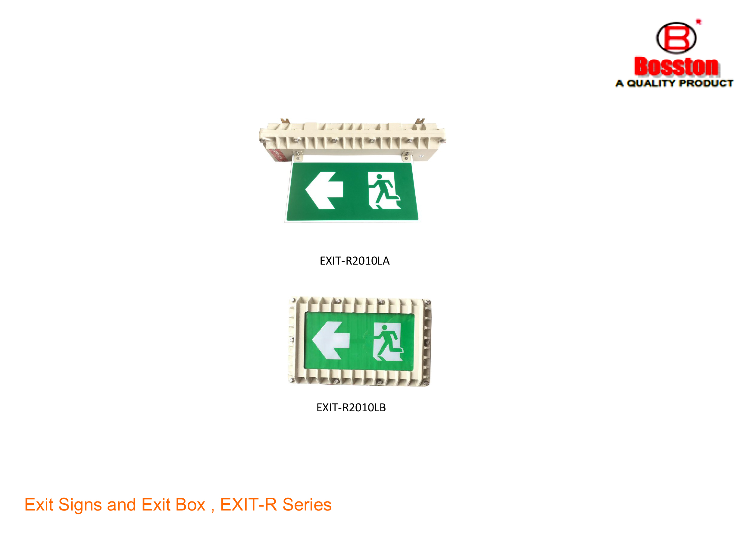 ป้ายทางออกฉุกเฉิน #EXIT-R Series BOSTON