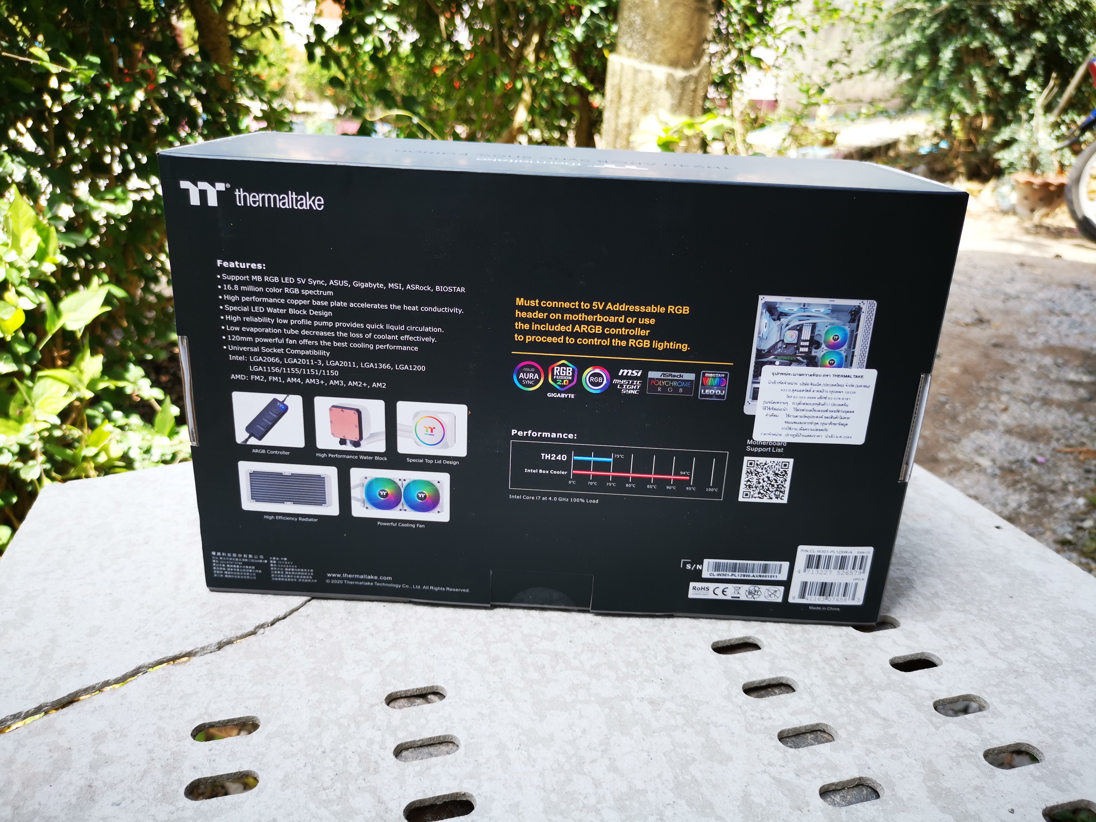 THERMALTAKE TH240 ARGB Sync Snow Edition (White)