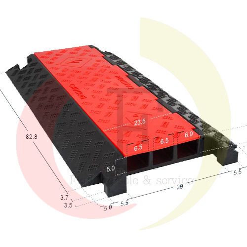 ยางป้องกันสายไฟ Heavy Duty Cable Protectors Red