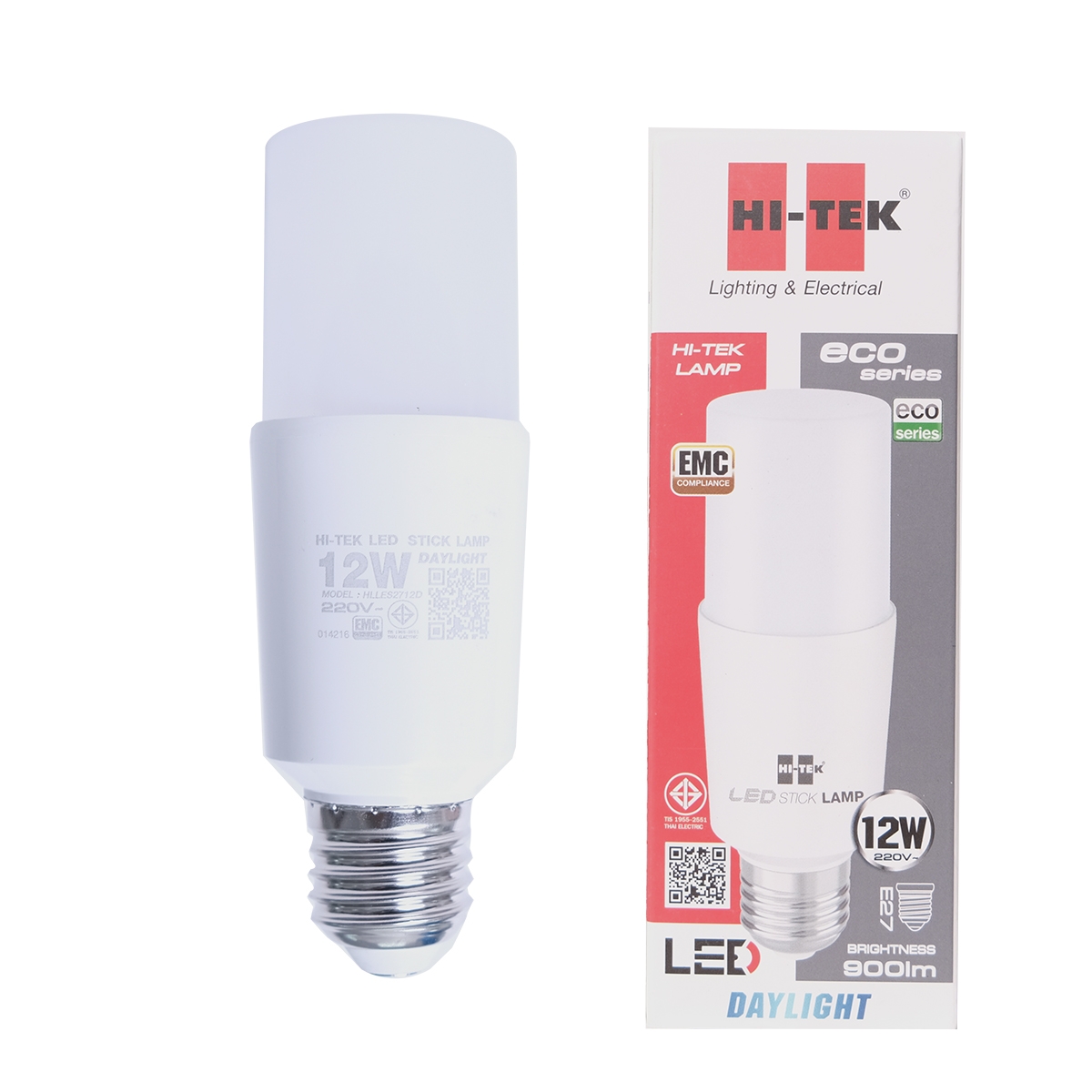 HI-TEK หลอดไฟ LED E27 12 วัตต์ รุ่น ECO (Day Light)