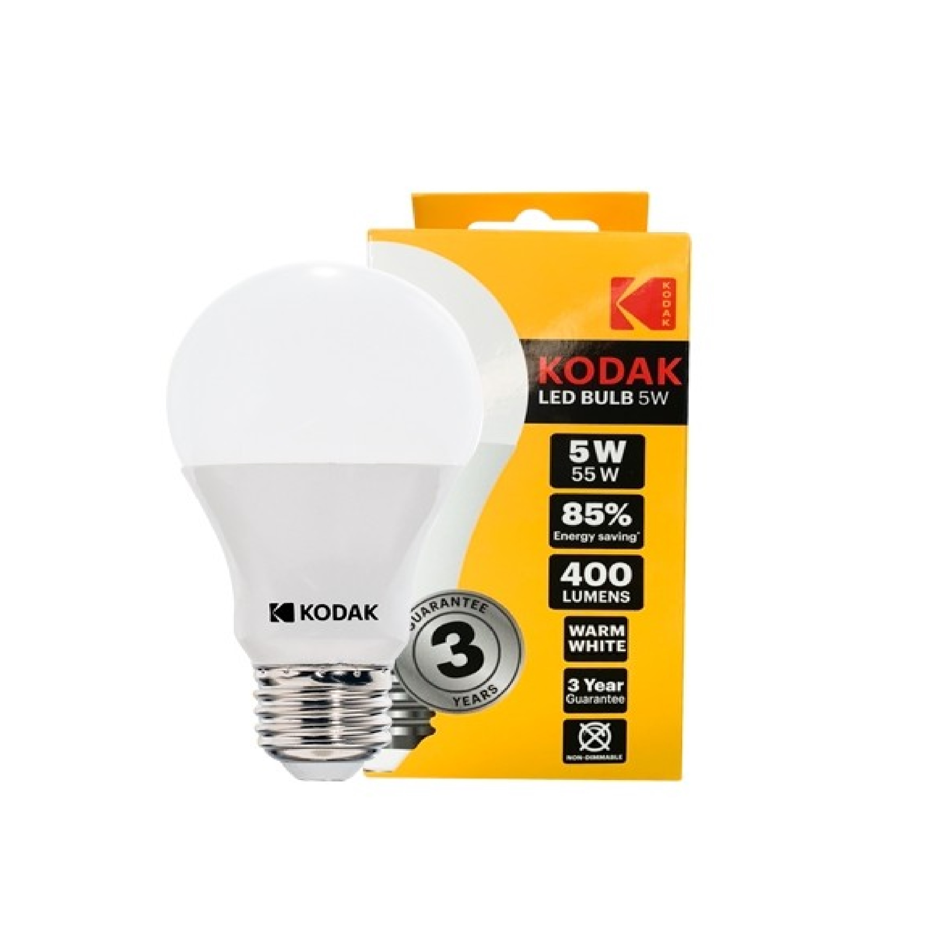 LED A60 E27 400lm Warm 2700K 5W Kodak