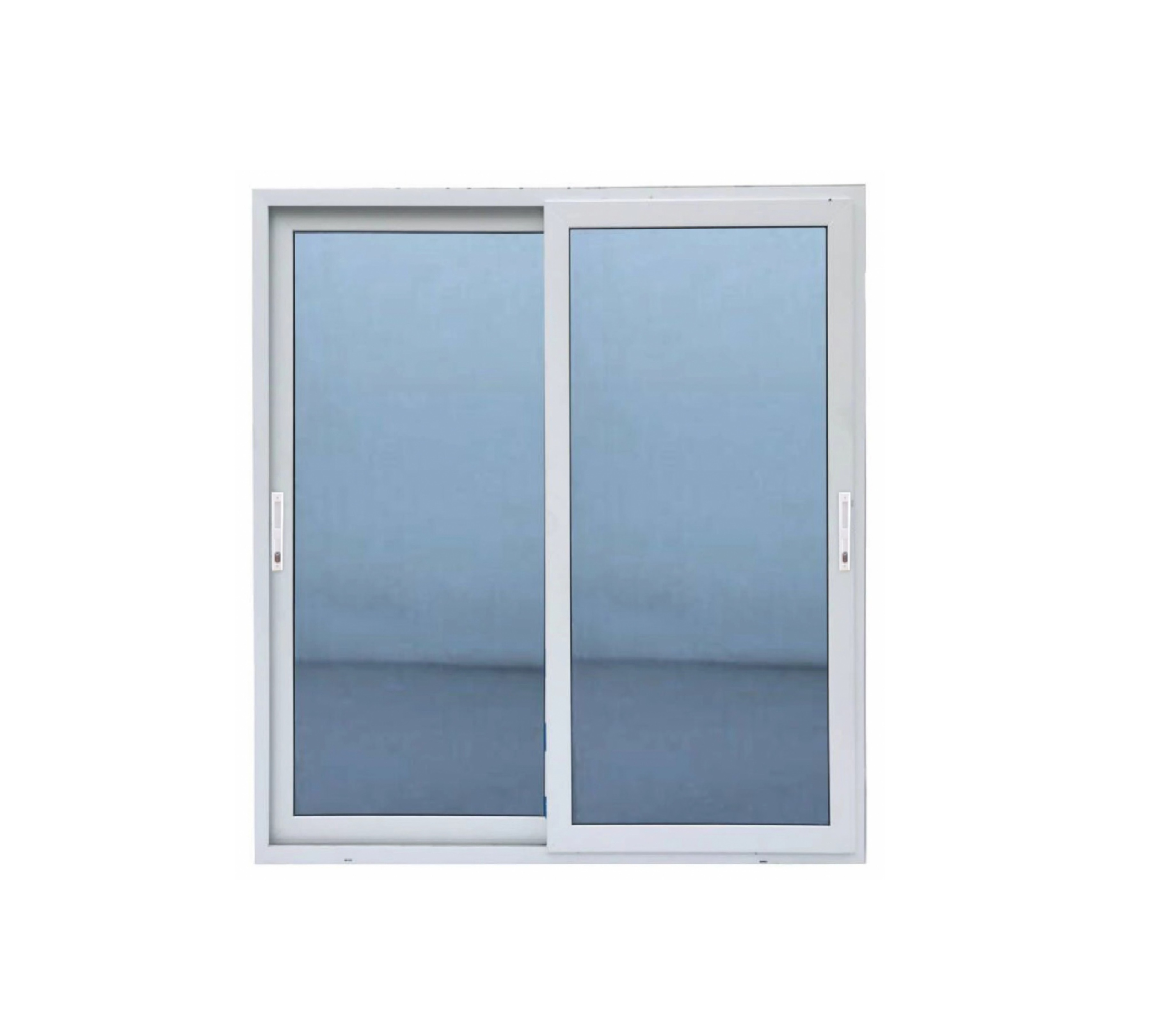 WELLINGTAN ประตูไวนิล บานเลื่อน SS (กระจกสีฟ้าสะท้อนแสง) RBD002 200x205ซม.