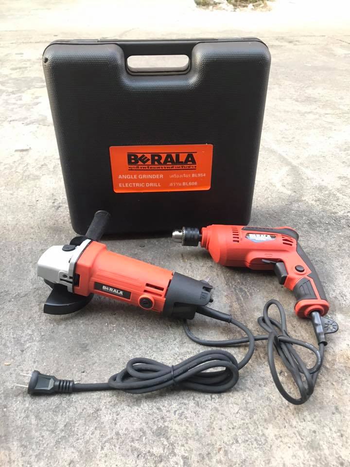 มาเเพ็คคู่ คุ้มสุดๆ ชุดสว่าน+หินเจีย berala