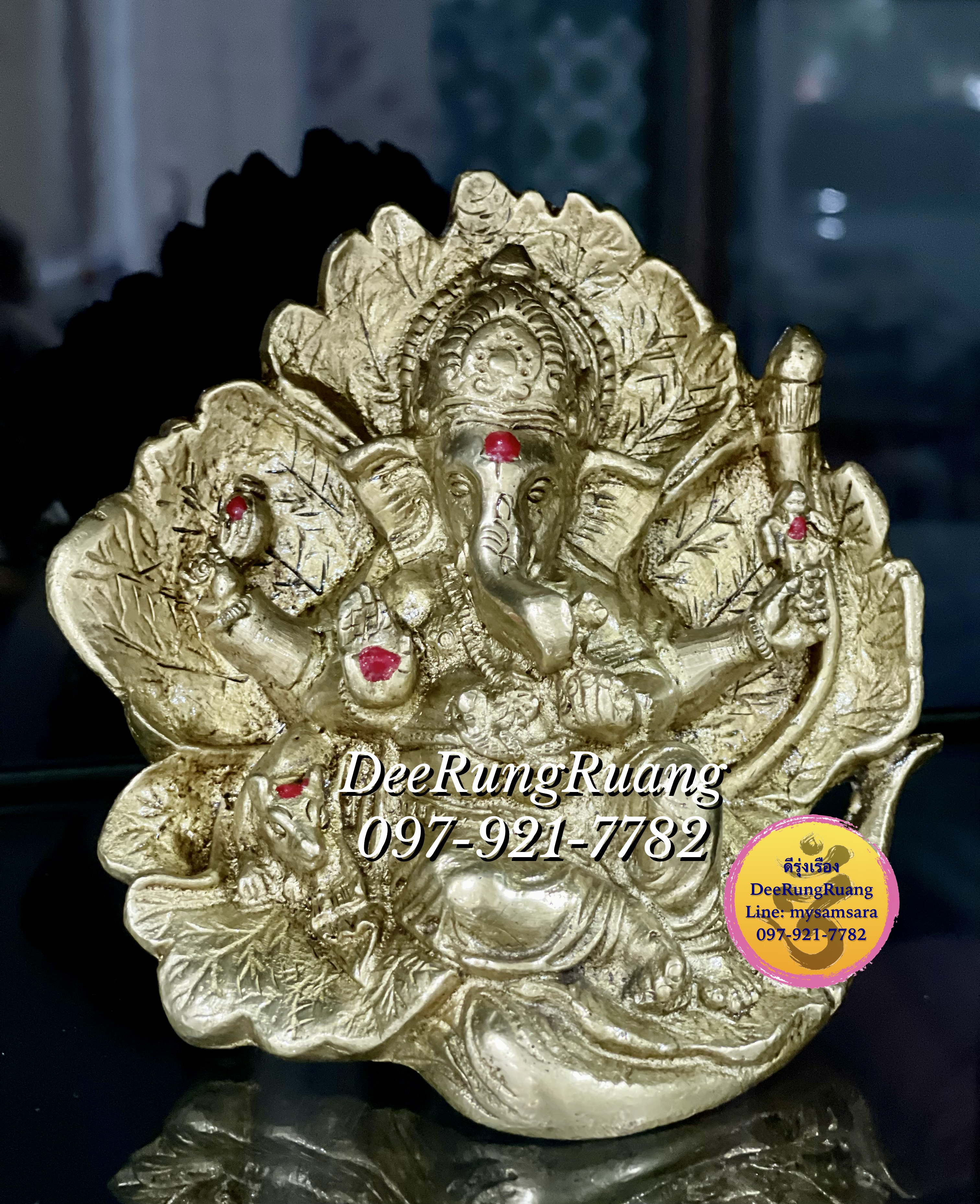 พระพิฆเนศ ปาง จปาสนะ คเณศ ***ประทับบนดอกชบา***