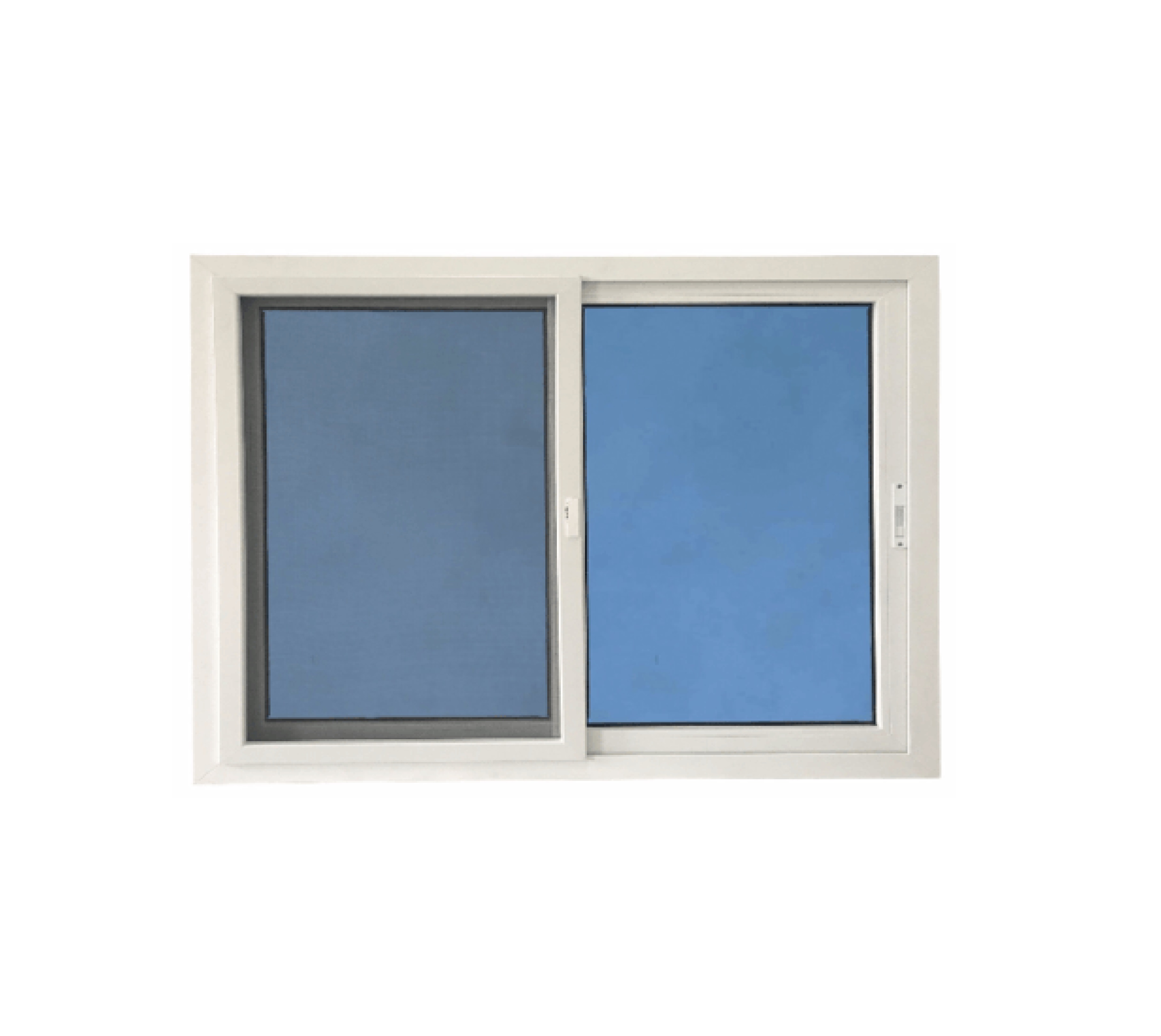 WELLINGTAN หน้าต่างไวนิล บานเลื่อน SS (กระจกสีฟ้าสะท้อนแสง) RBW002 150x110ซม.