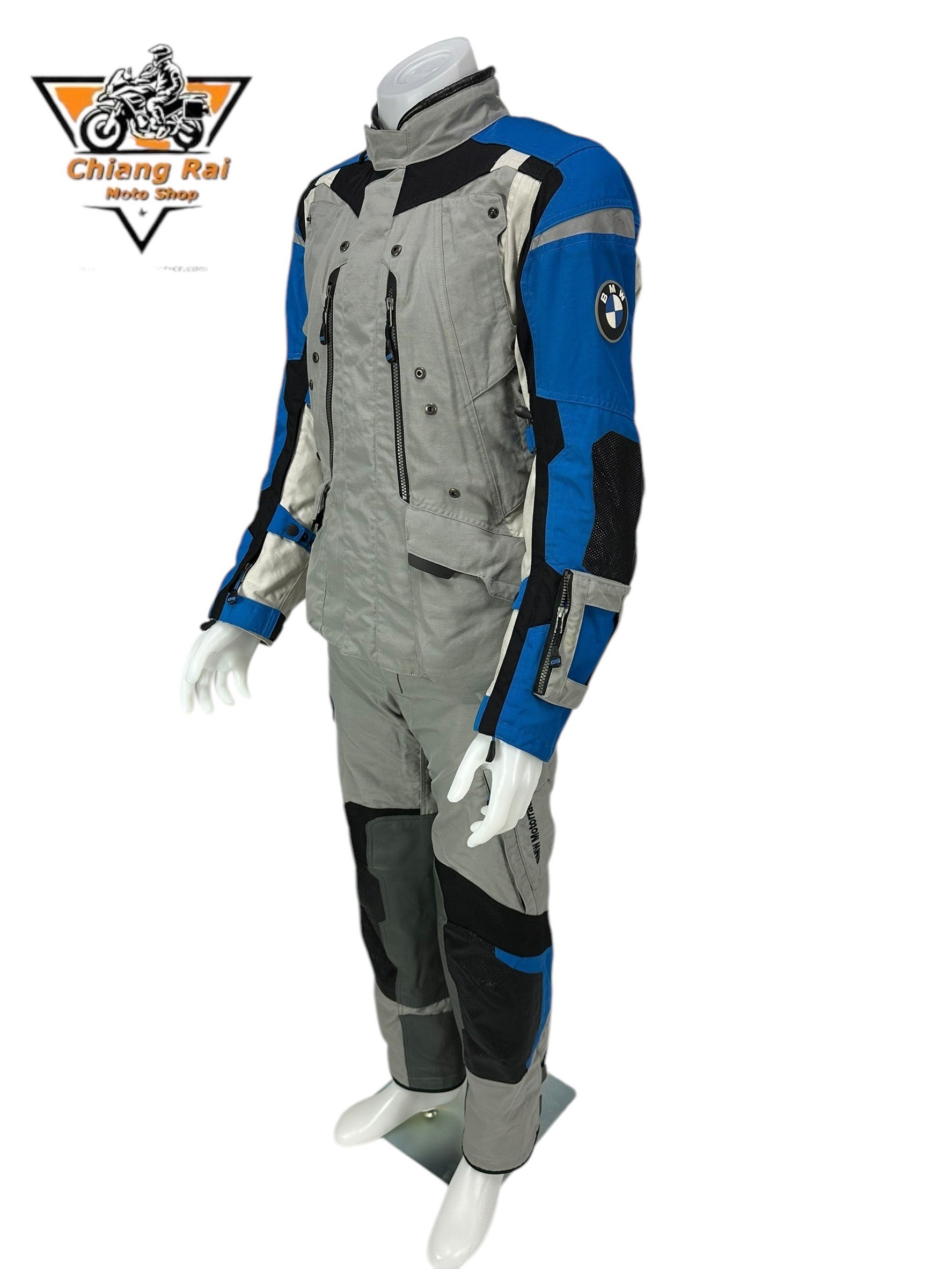 ชุดสำหรับขี่มอเตอร์ไซด์ ( มือสอง ) SET 020 ชุดทัวริ่ง เสื้อการ์ด + กางเกง ยี่ห้อ**BMW**