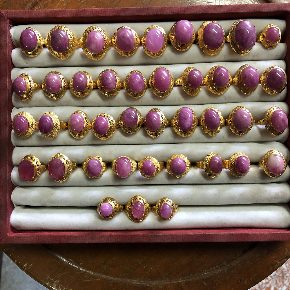 แหวนทับทิมแท้เนื้อสีชมพูสวยใส