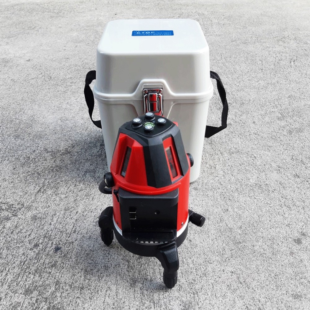 เครื่องวัดระดับเลเซอร์สีเขียว ETOP 5เส้น5สาย+ขาและอุปกรณ์ครบชุด