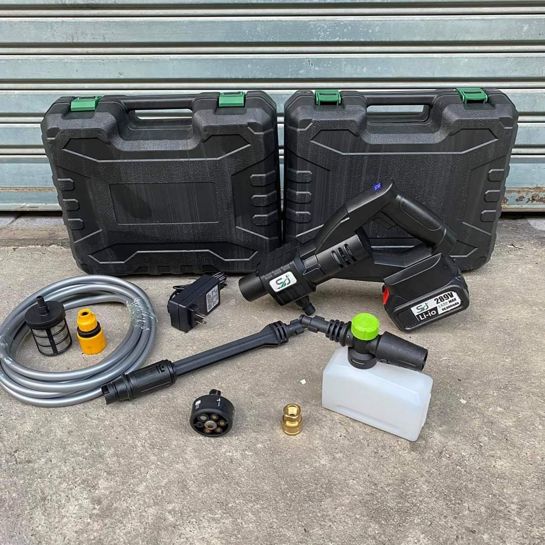 ปืนอัดฉีดแรงดันสูงไร้สาย ยี่ห้อ SJ รุ่น 289V