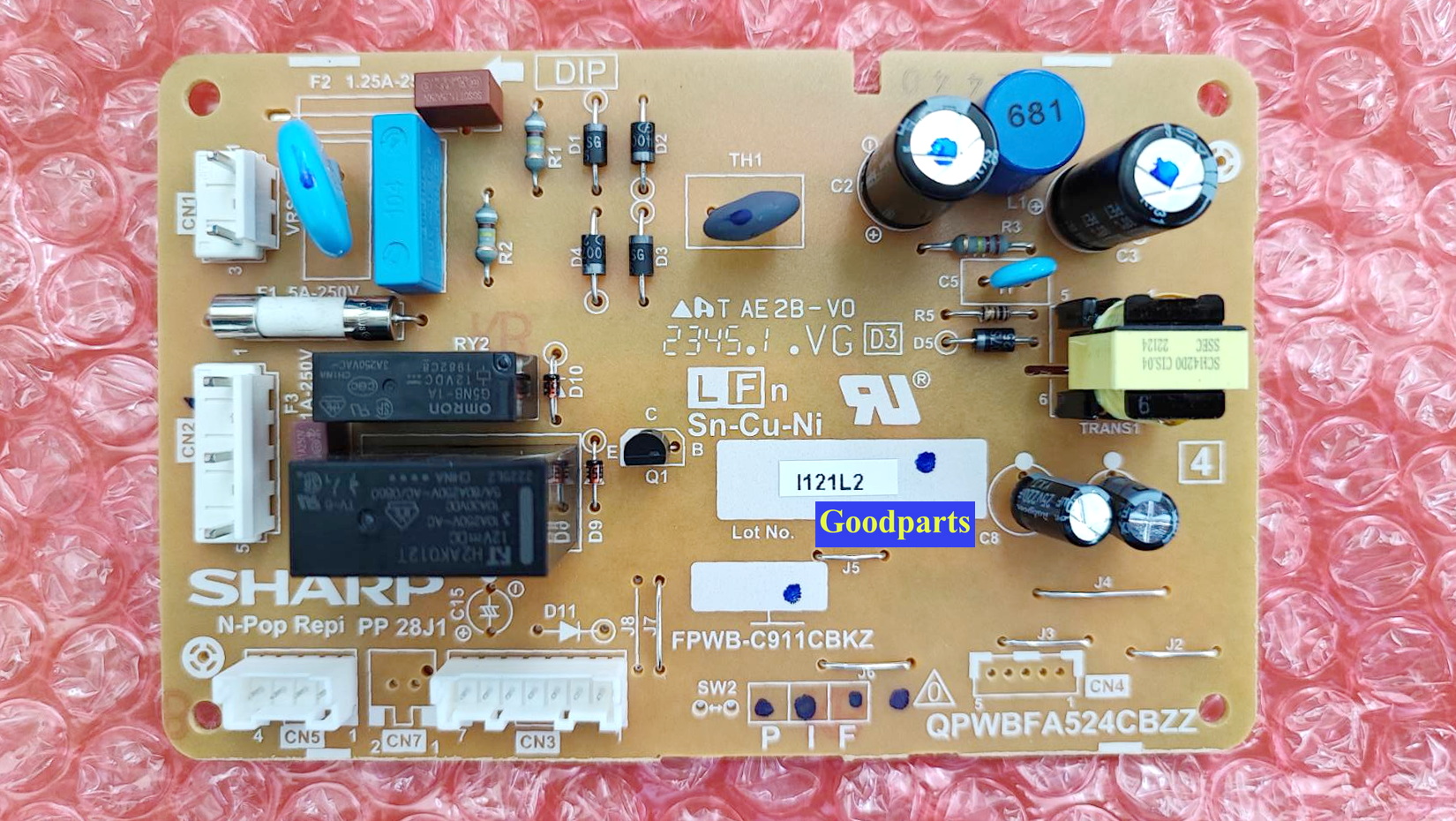 FPWB-C911CBKZ แทน FPWB-C736CBKZ ,FPWB-B967CBKZ,FPWB-B716CBKZ,FPWB-B220CBKZ MAIN PWB ASS'Y MODEL: SJ-S18E,S22E,S25E,Y22T,Y25T>