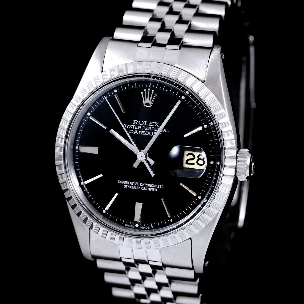 **ขายแล้ว** Rolex Datejust Ref.1603 หน้าปัดสีดำ ขอบEngine turned Black Dial สายจูบิลลี่แท้ นาฬิกาปี1966 Automatic ขนาด 36 mm