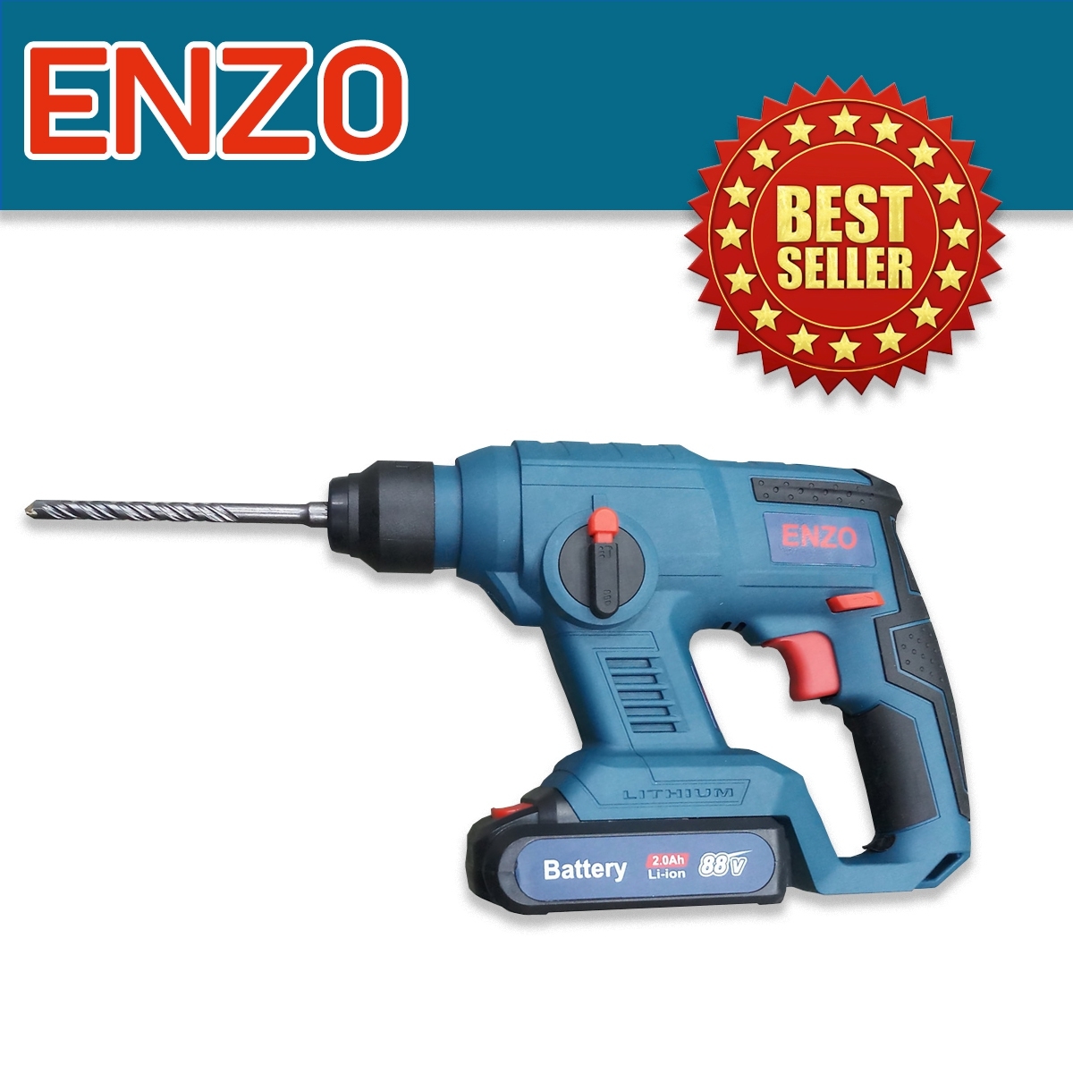 สว่านโรตารี่ไร้สาย ยี่ห้อ ENZO 88V 2 ระบบ
