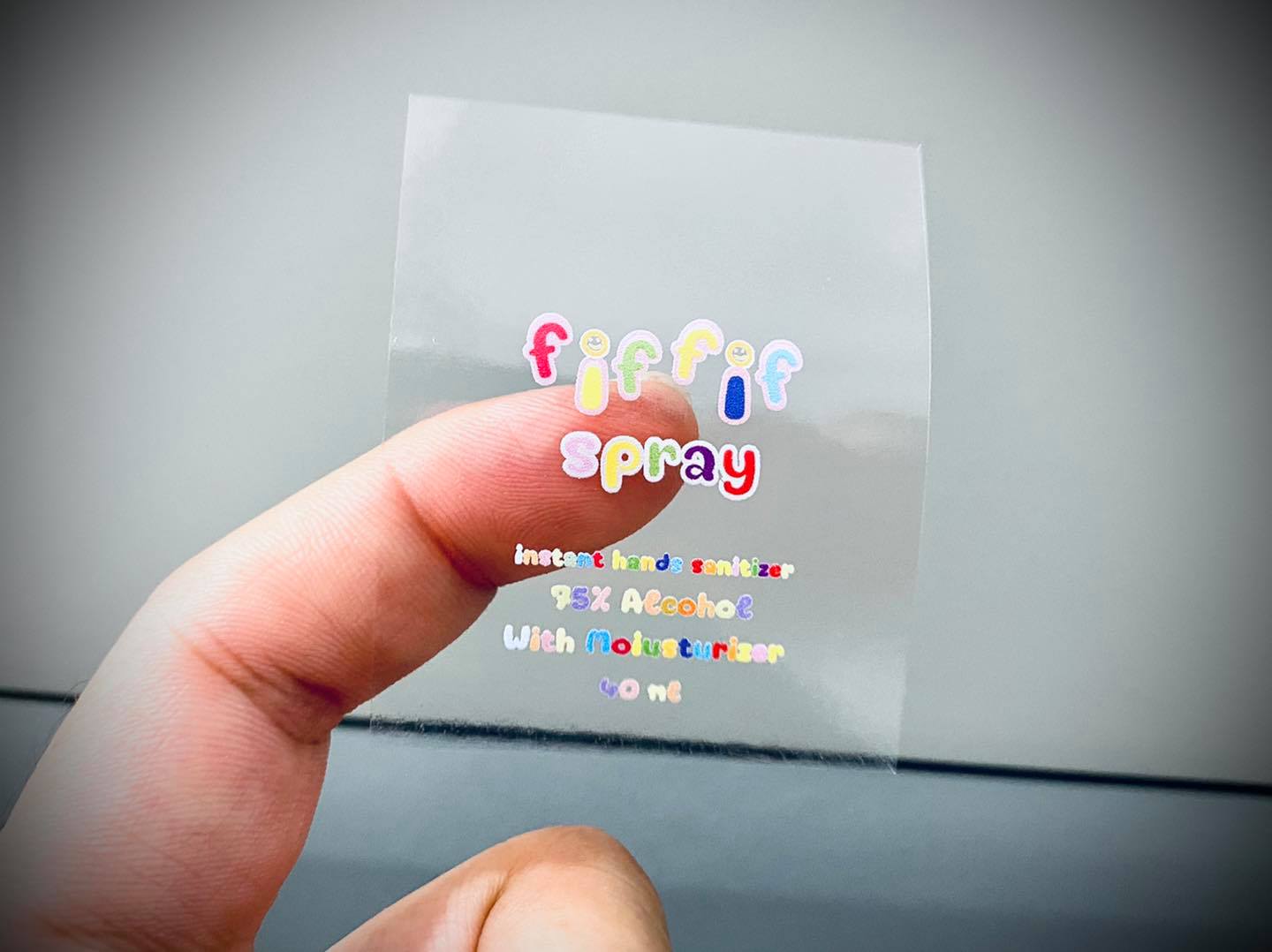 สติ๊กเกอร์ใสรองพื้นหมึกขาว หมึกขาว พิมพ์หมึกขาว