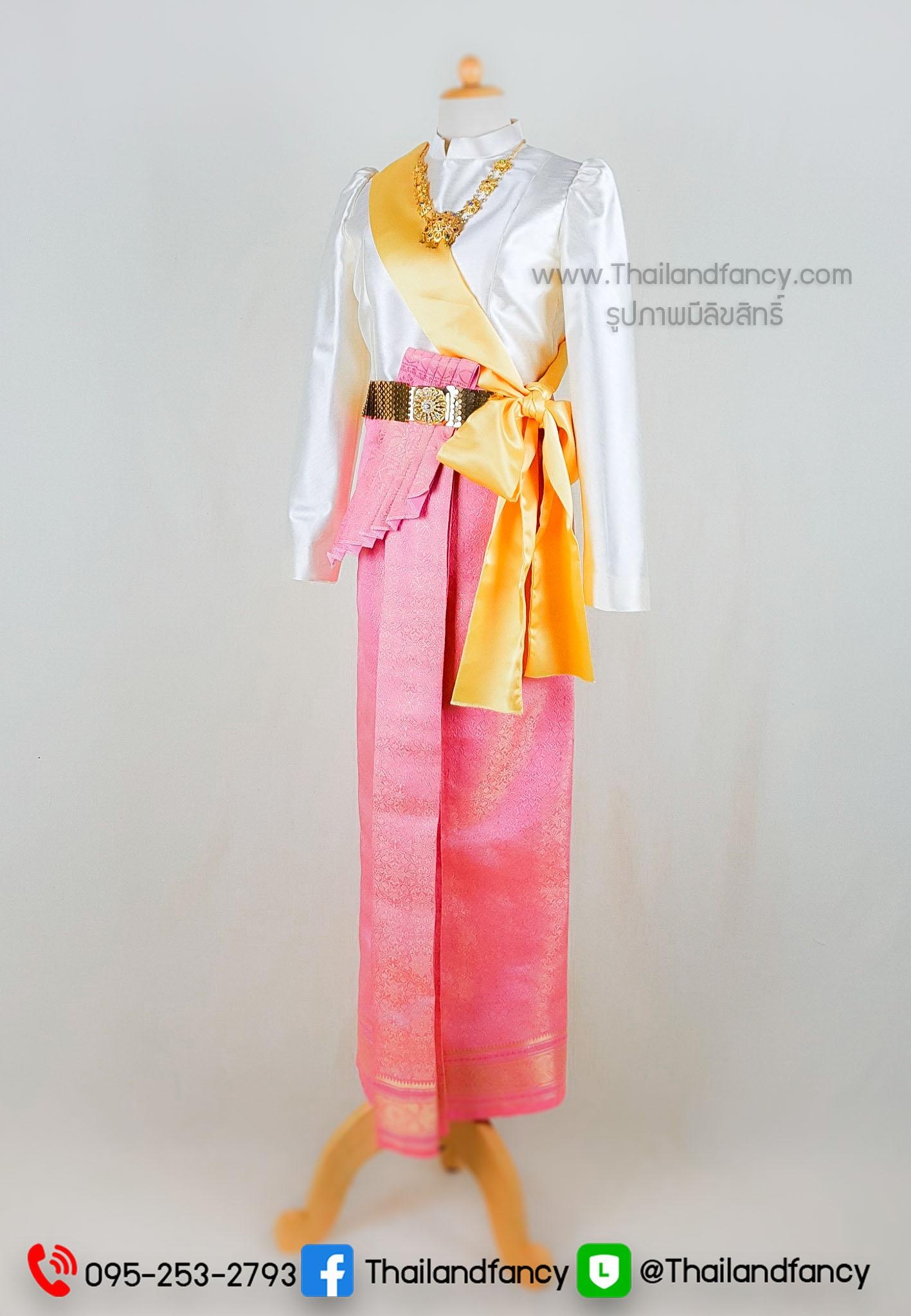 ชุดไทยย้อนยุค ชุดไทยอุ่นไอรัก ชุดไทยร่วมสมัย ชุดไทยบรมพิมาน ชุดไทยออเจ้า ชุดเสื้อบรมพิมานกับผ้าถุงจีบหน้านางสำหรับเด็กโต