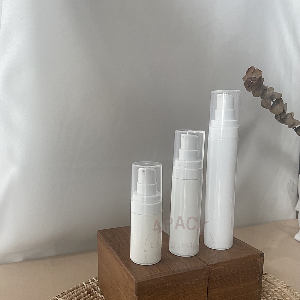 (กล่องละ50ใบ)ขวดพลาสติกสูญญากาศ+หัวปั๊มเซรั่ม ขนาด15ml/30ml/50ml