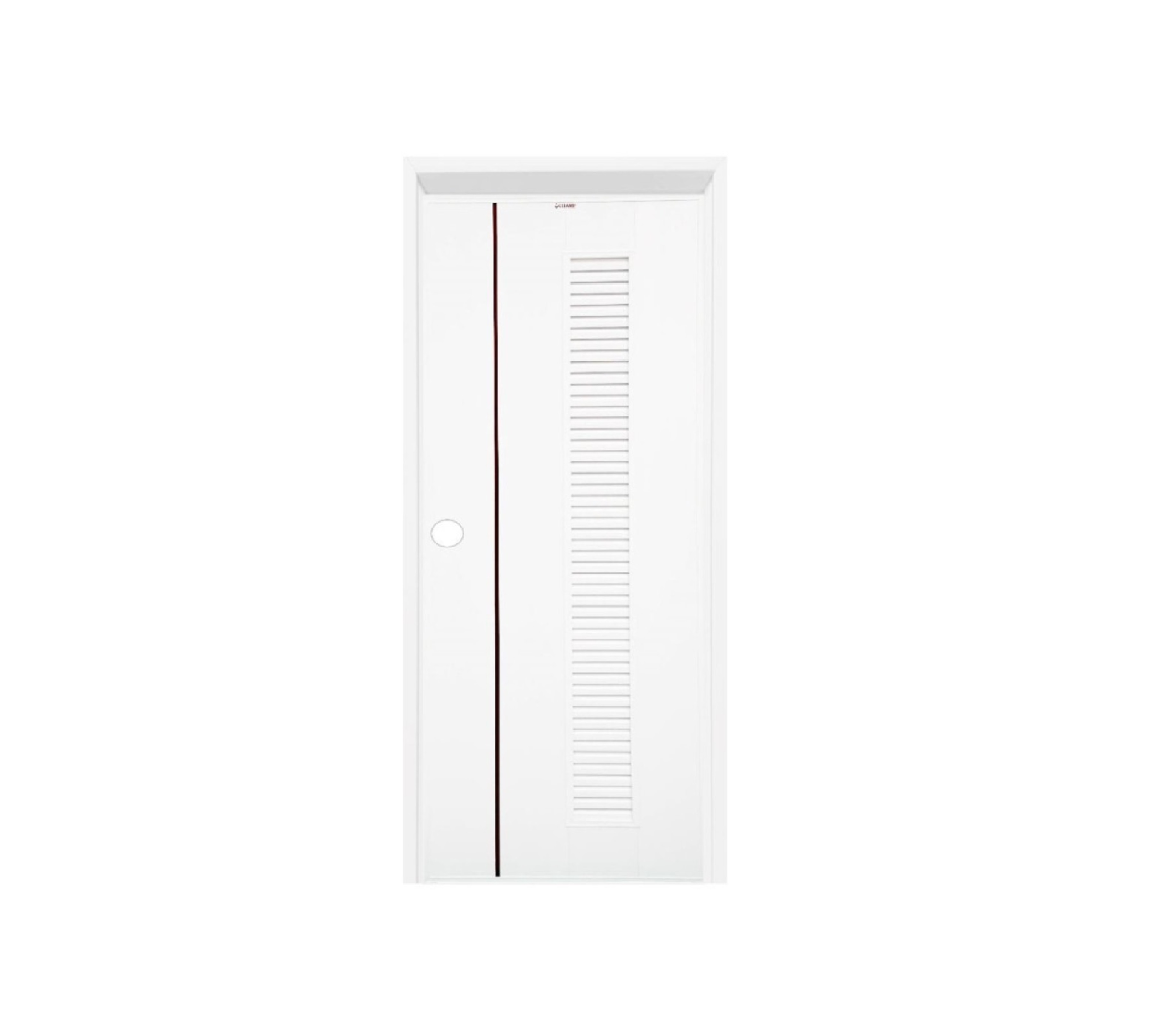 WELLINGTAN ชุดประตูยูพีวีซีพร้อมวงกบ IDEA-6 70x200ซม. WHITE