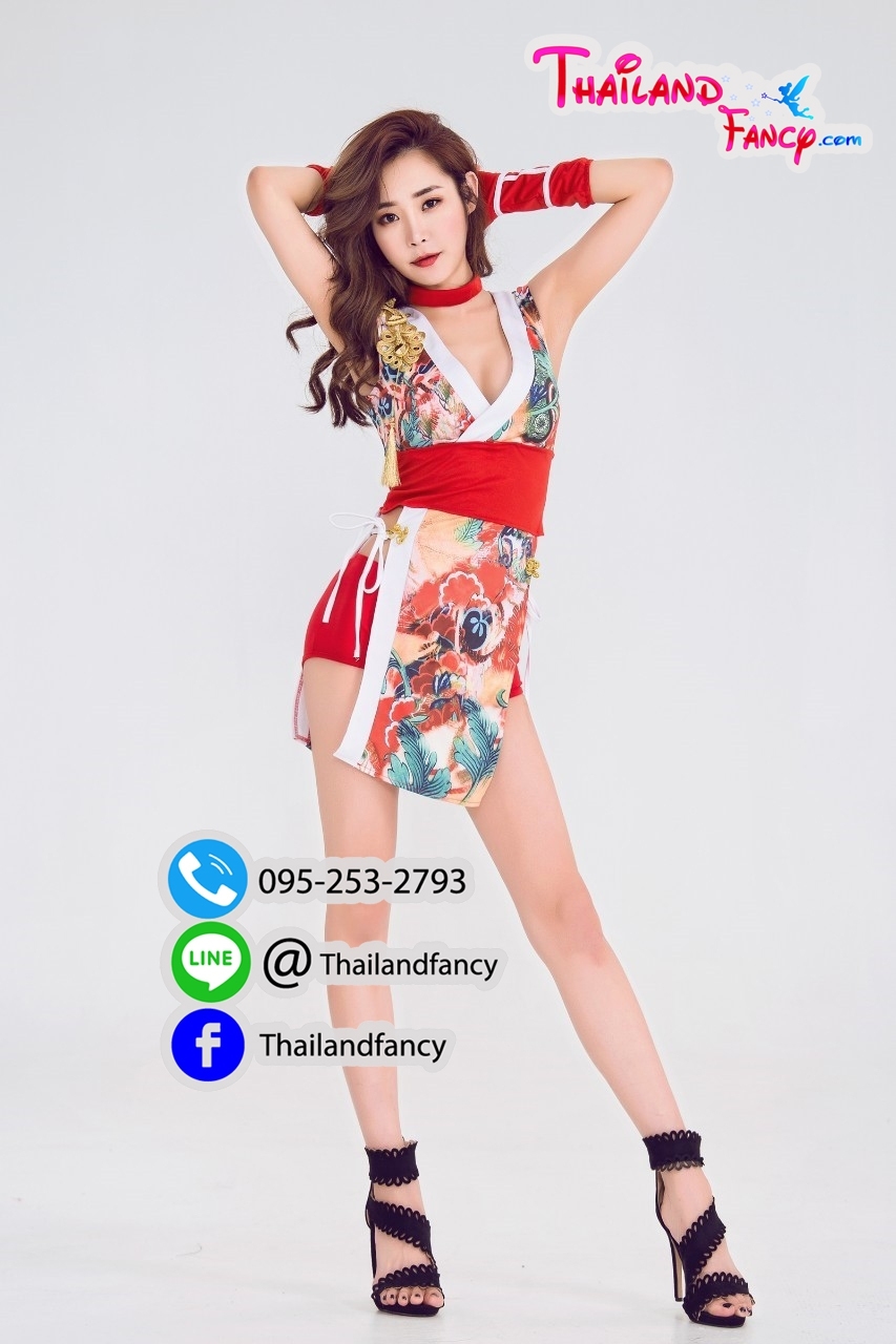 ชุดแฟนซีนานาชาติ ชุดนินจาผู้หญิง ชุดนินจาฮาโตริ ชุดซามูไรหญิง ชุดยูนิฟอร์มการ์ตูน ชุดนินจากญี่ปุ่น ชุดคอสเพลย์ ชุดพีอาร์นินจาสาวลายขาวแดง