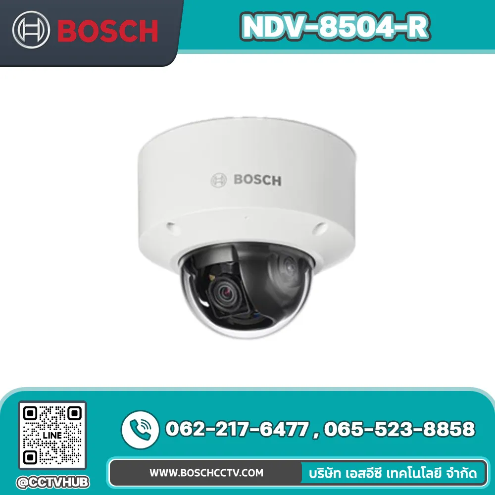 กล้องวงจรปิด BOSCH รุ่น NDV-8504-R Fixed dome 8MP HDR 3.9-10mm PTRZ