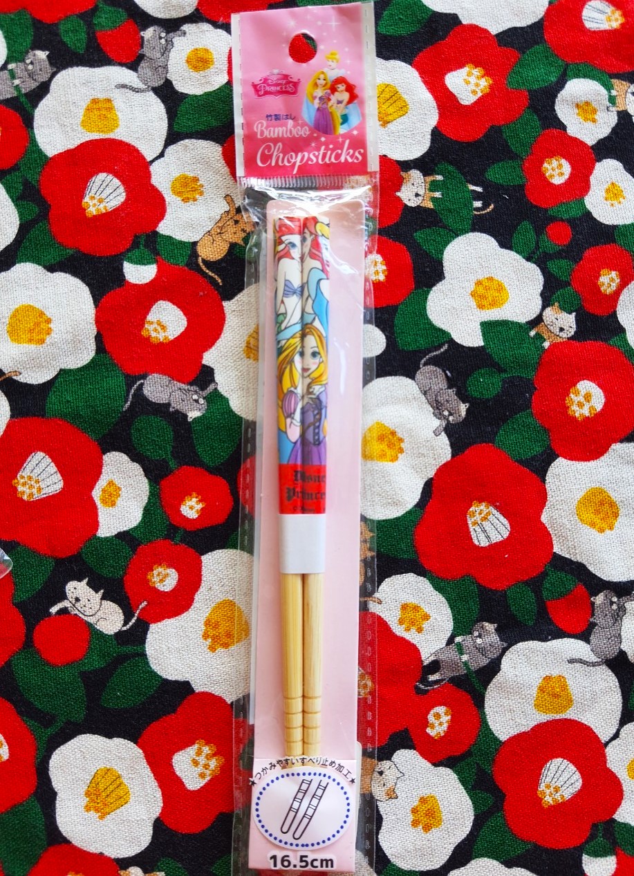 Disney princess Bamboo Chopsticks ตะเกียบไม้ รวมเจ้าหญิงดิสนีย์ 16.5 cm ของแท้จากญี่ปุ่น
