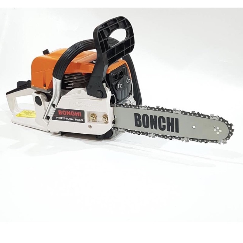 เลื่อยยนต์ Bonchi รุ่นเครื่องใหญ่ โซ่ 3 เส้น และ บาร์ 2 อัน พร้อมอุปกรณ์ครบ