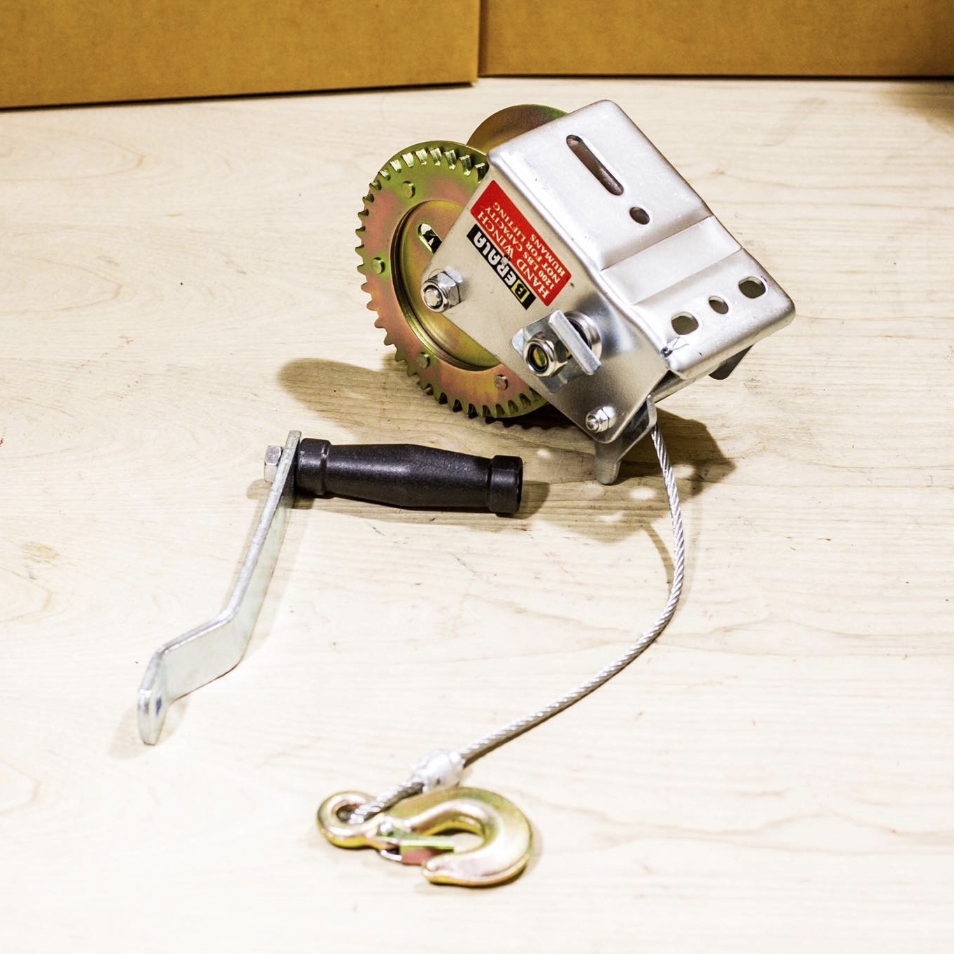 รอกสลิง มือหมุน BERALA 1200 ปอนด์ (ขนาด 545.5 กิโลกรัม) สลิงยาว 10 เมตร หนา 4.5 มิล